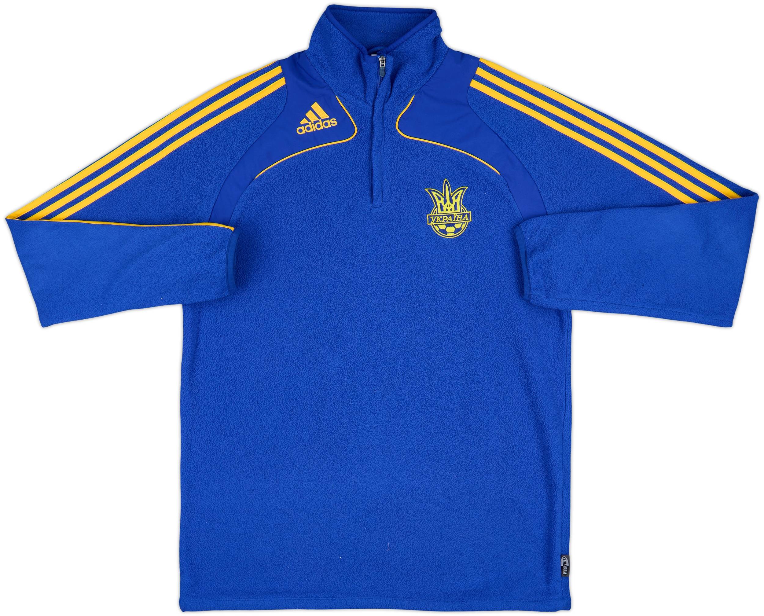 uki625 2010-12 Ukraine adidas 1/4 Zip Fleece Top - 10/10 - (M)