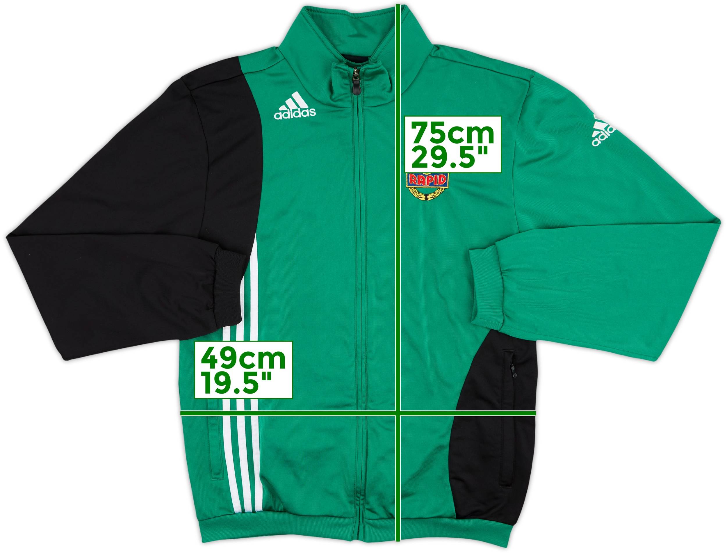 2008-09 Rapid Vienna adidas Track Jacket - 8/10 - (M)