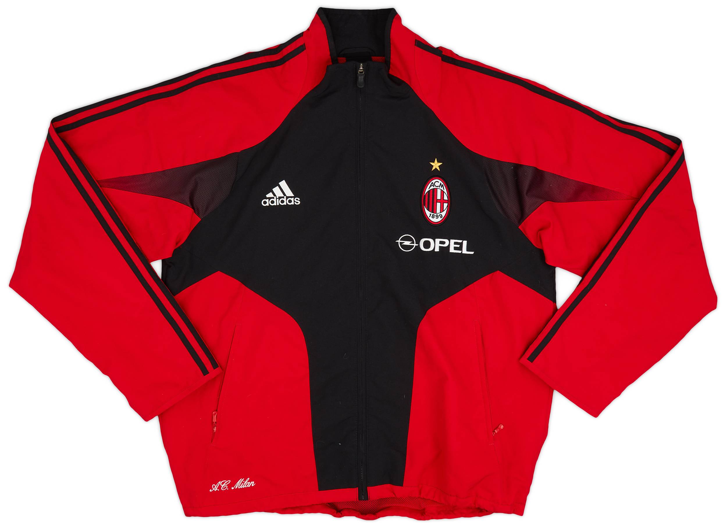 2004-05 AC Milan adidas Track Jacket - 9/10 - (L)