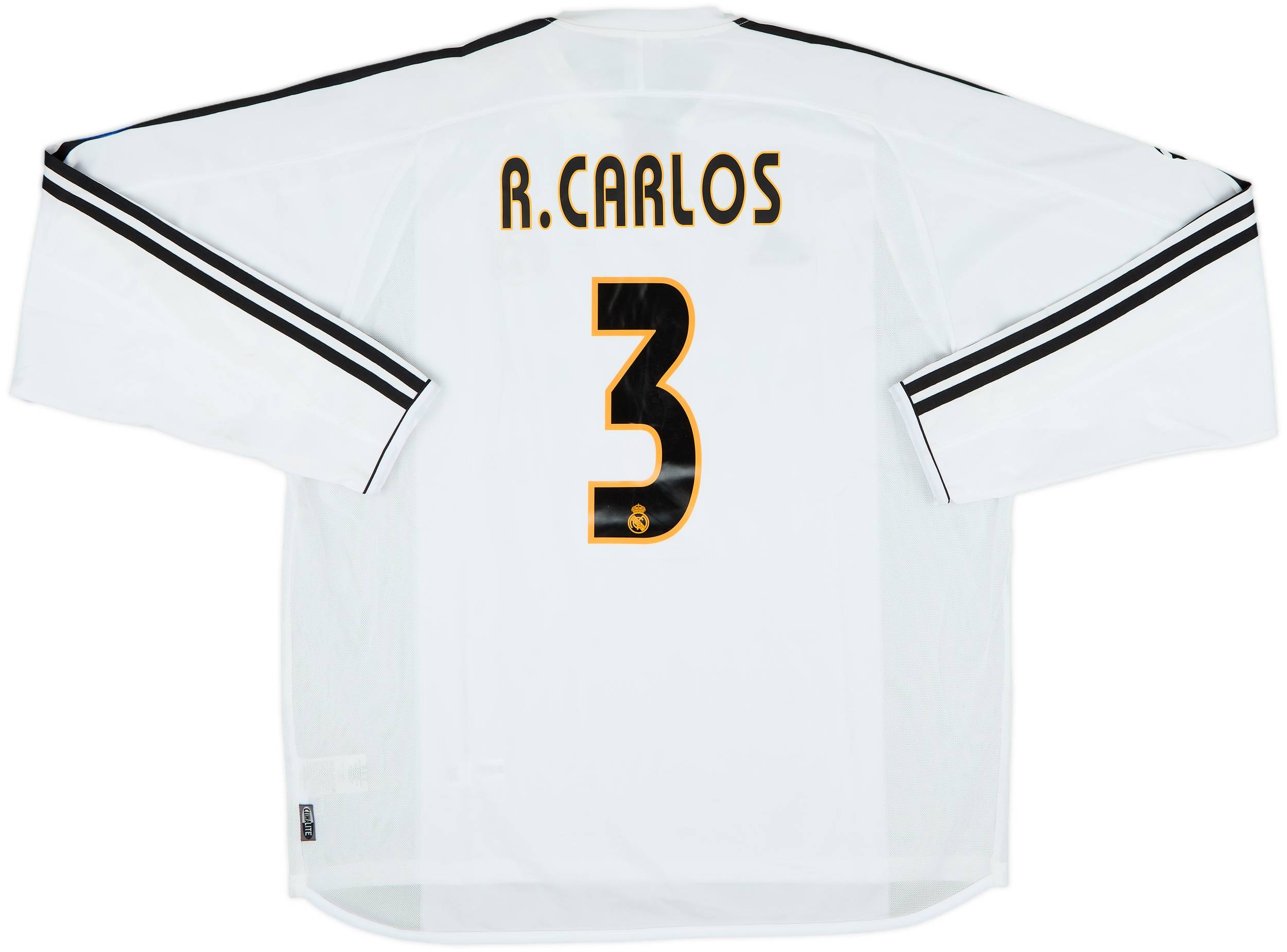 2003-04 Real Madrid Home L/S Shirt R.Carlos #3 (XL)