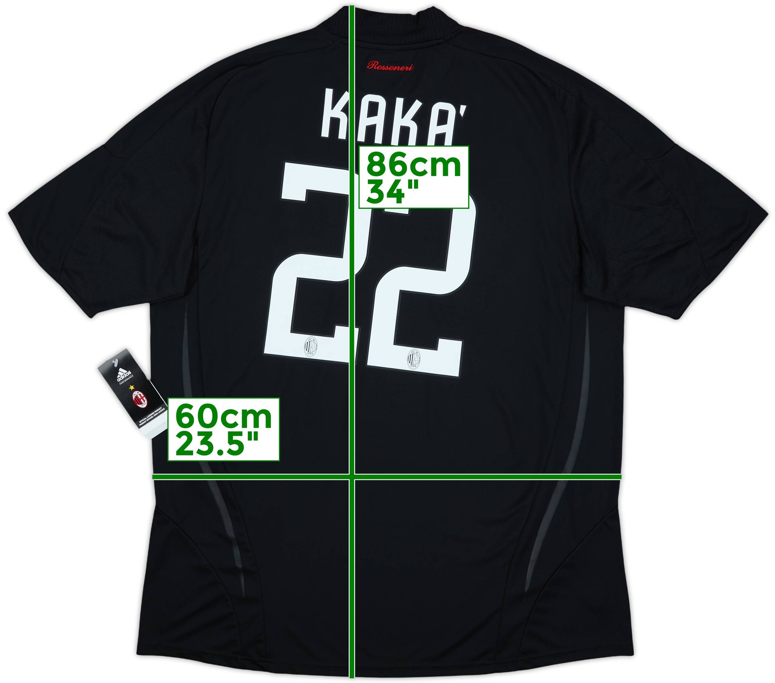 【フルパッチ】AC Milan 08/09 KAKA 22番 ユニフォームセット フルパッチ】AC Milan 08/09 KAKA 22番 ユニフォームセット