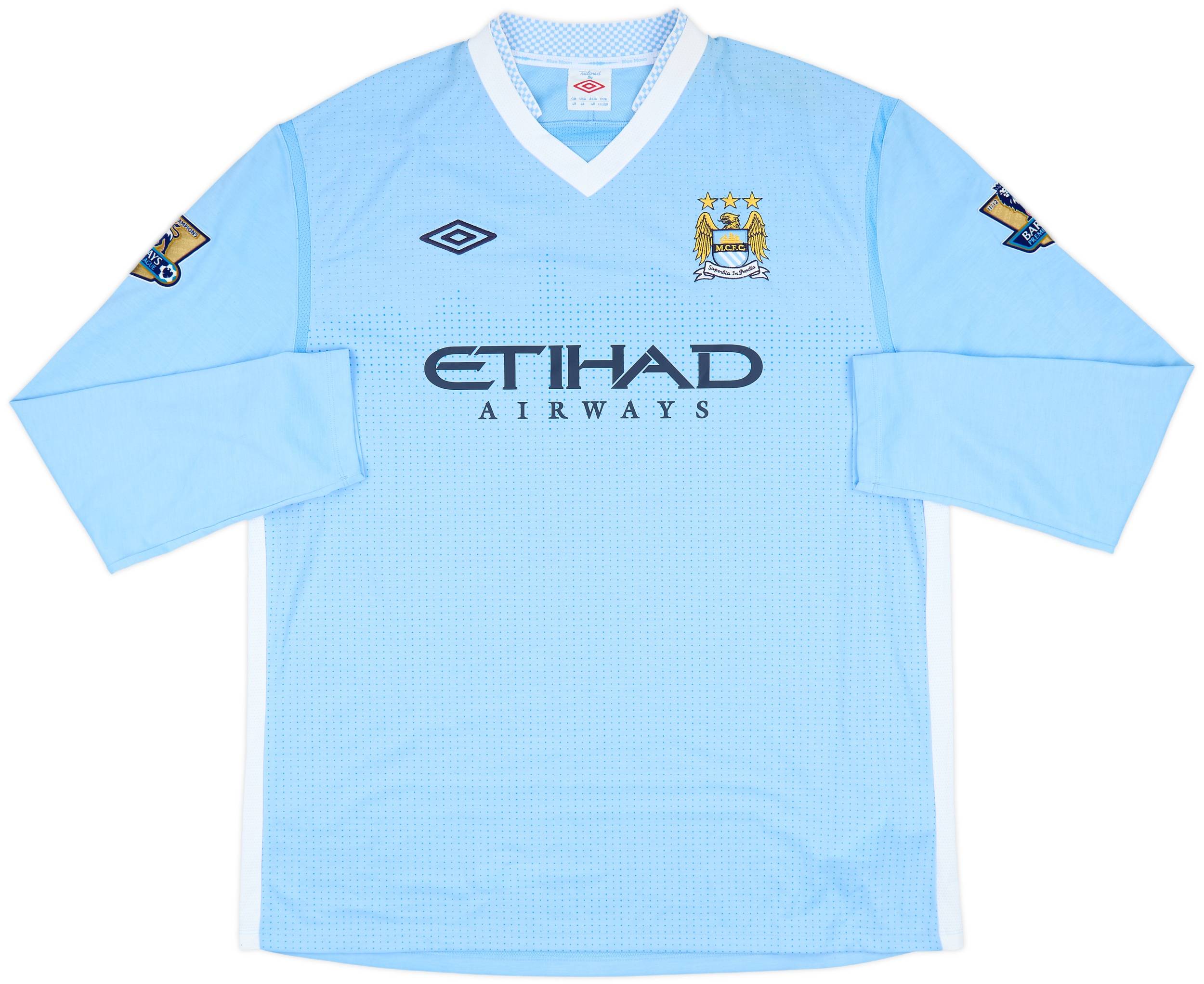 2011-12 Manchester City Home L/S Shirt Champions #12 - 10/10