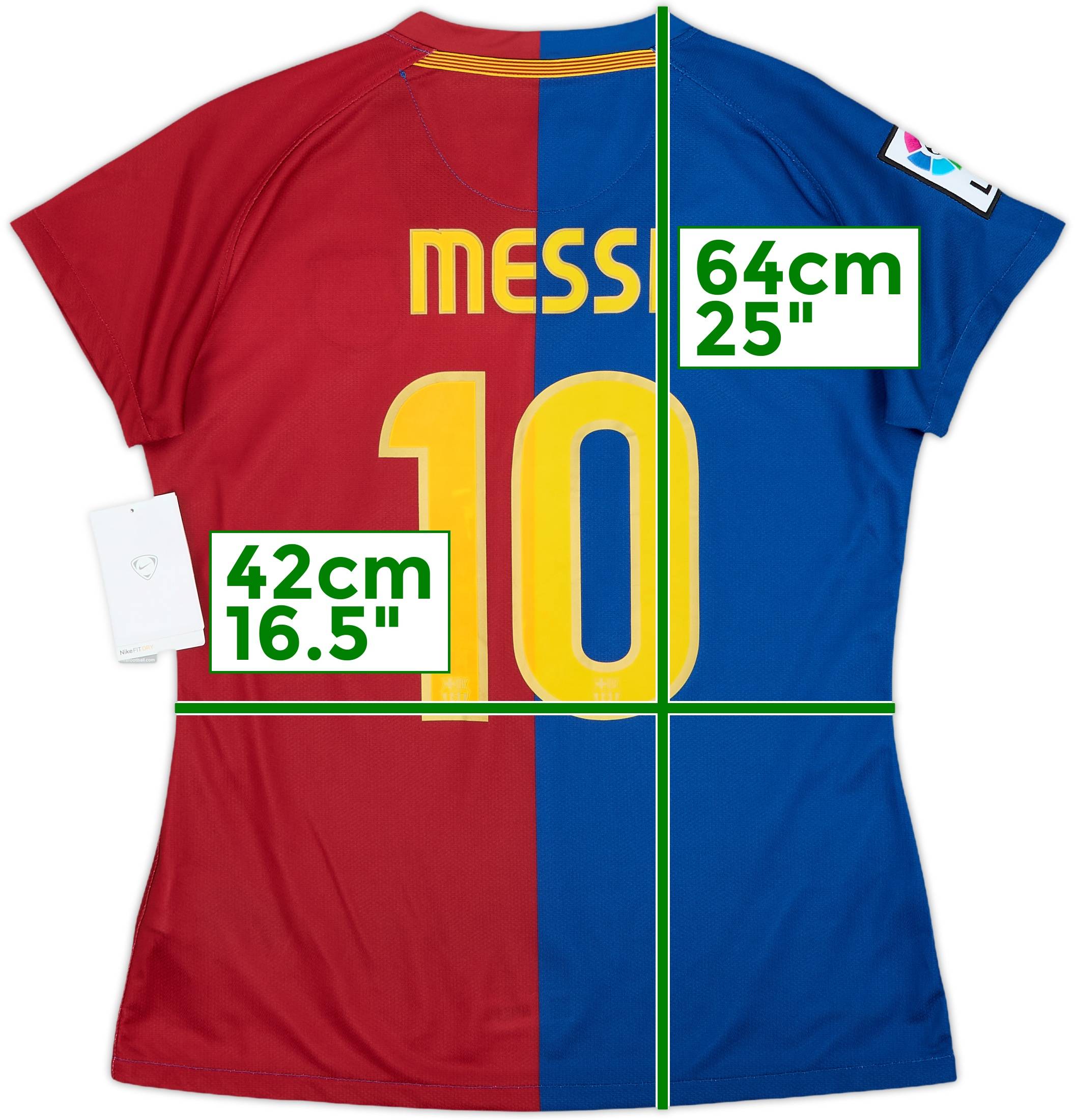 2008-09 Barcelona Home Shirt Messi #10 (Women's M)
