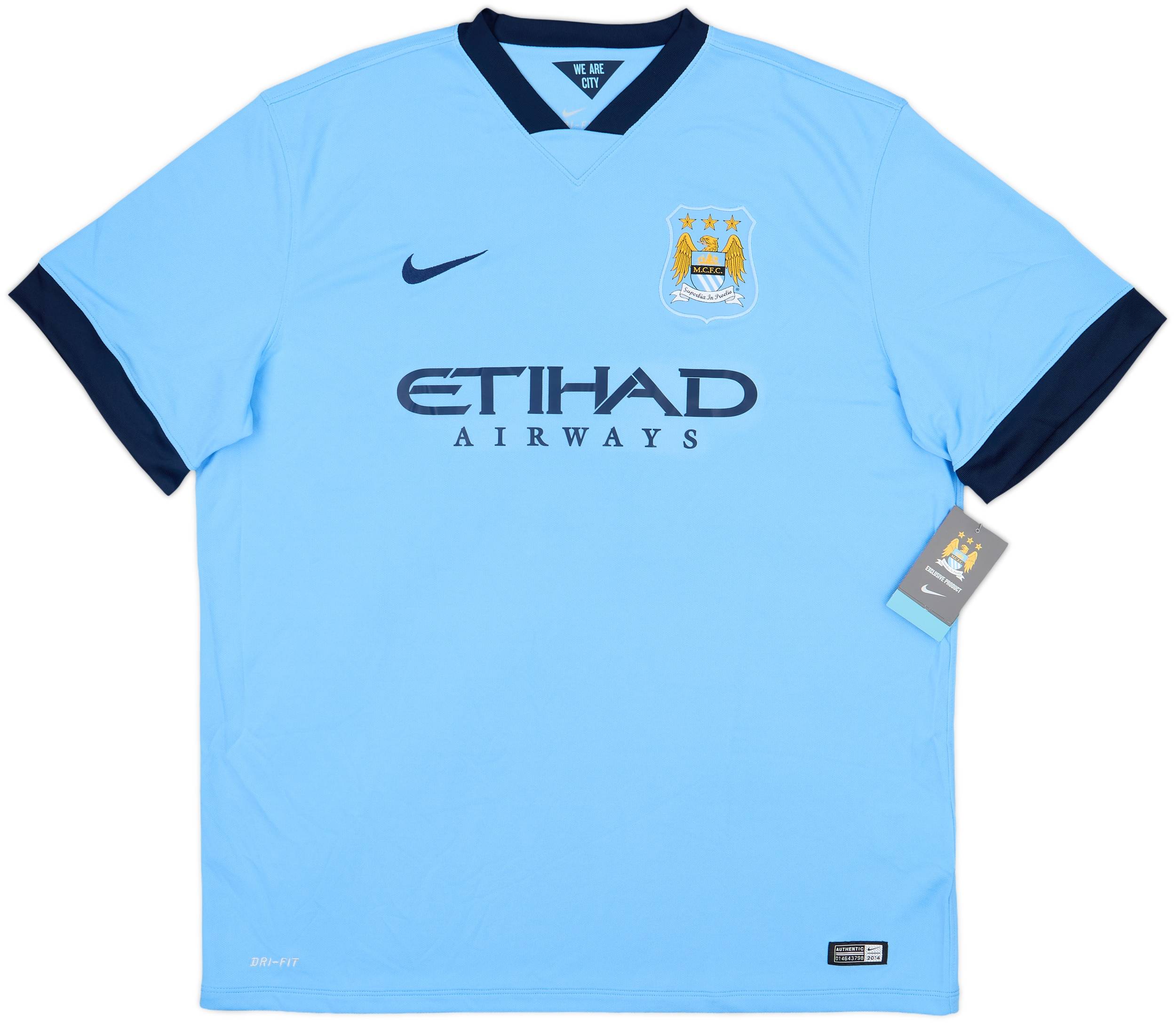 2014-15 Manchester City Home Shirt Kun Aguero #16 (XXL)