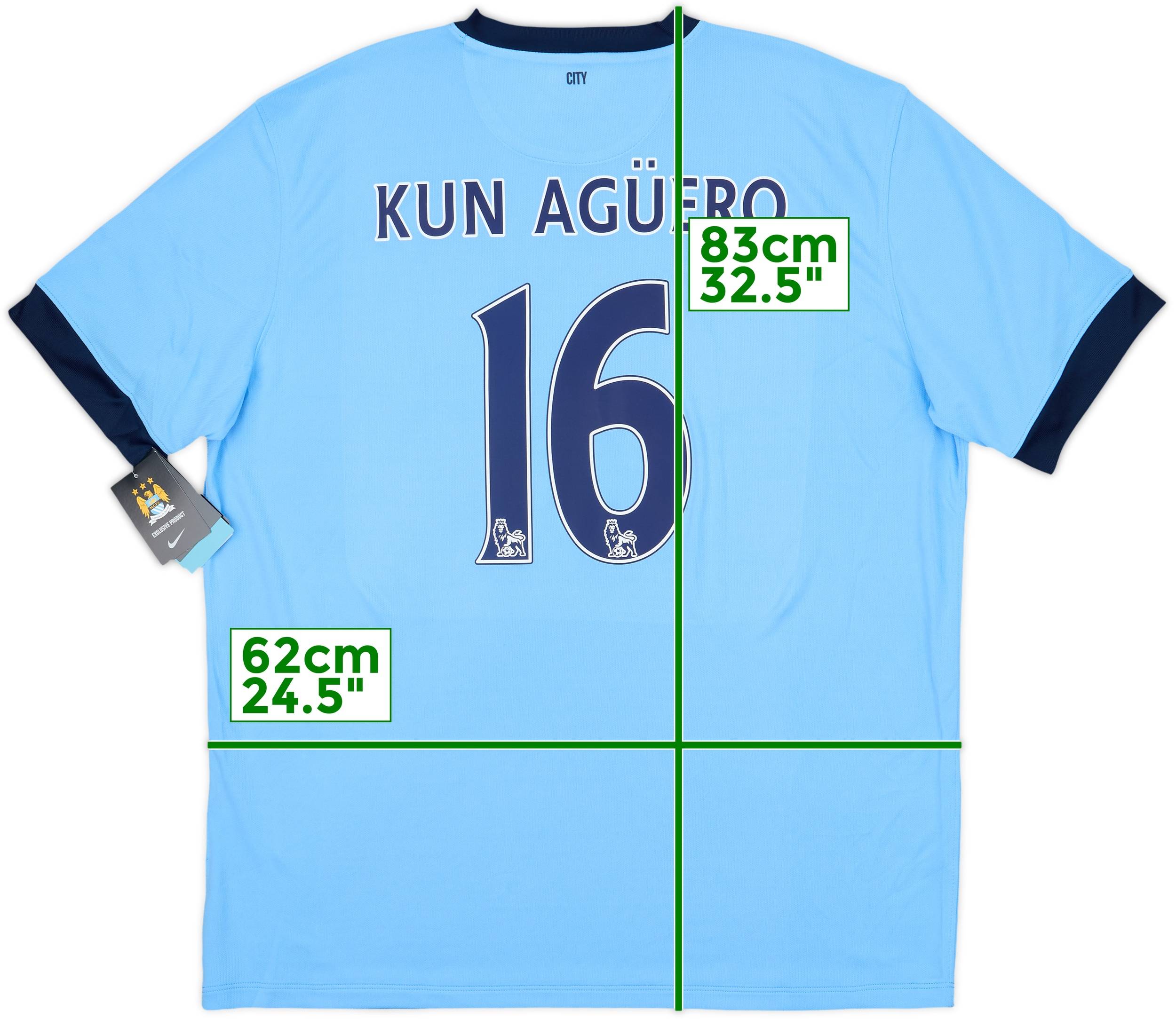 2014-15 Manchester City Home Shirt Kun Aguero #16 (XXL)