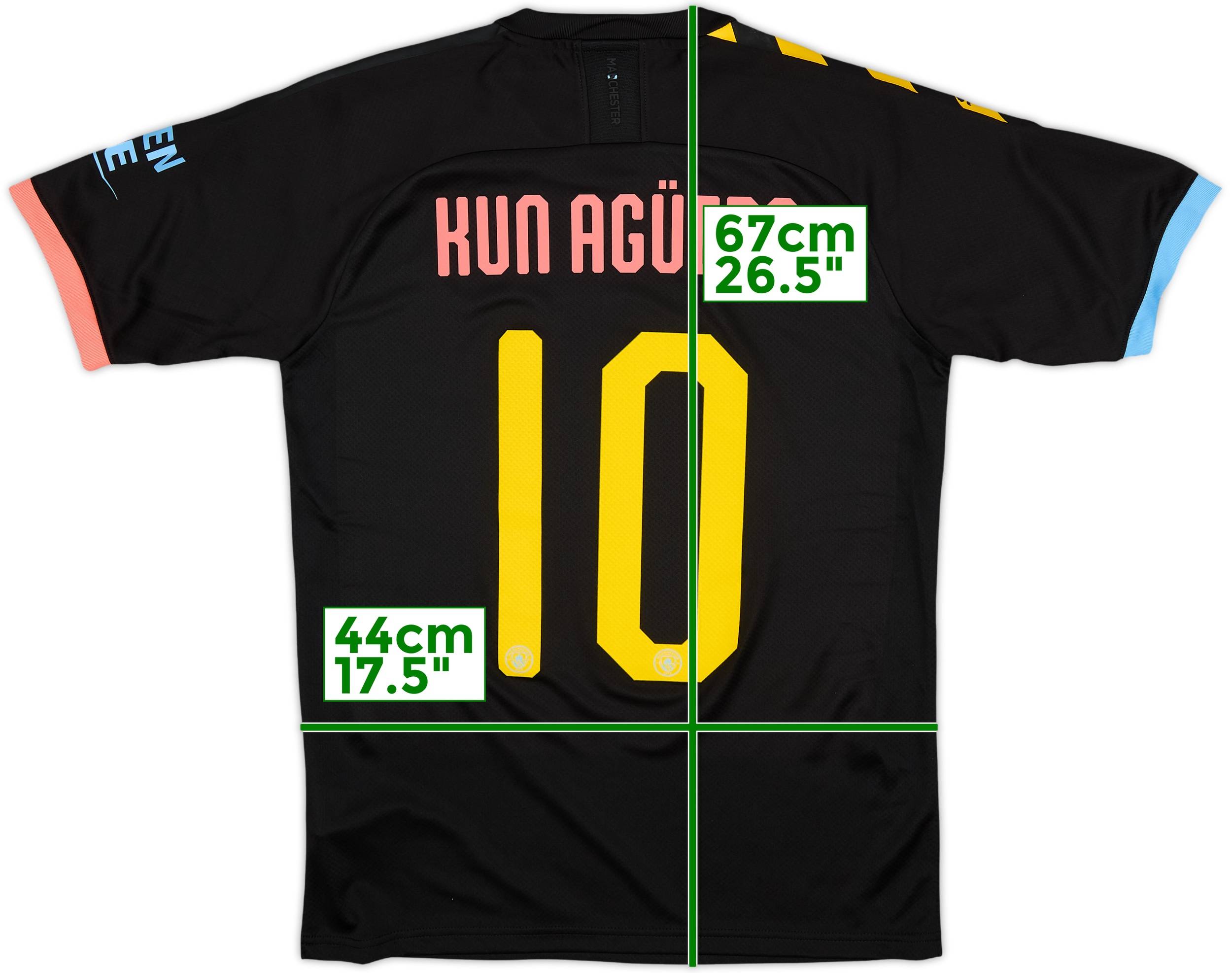 2019-20 Manchester City Away Shirt Kun Aguero #10 (S)