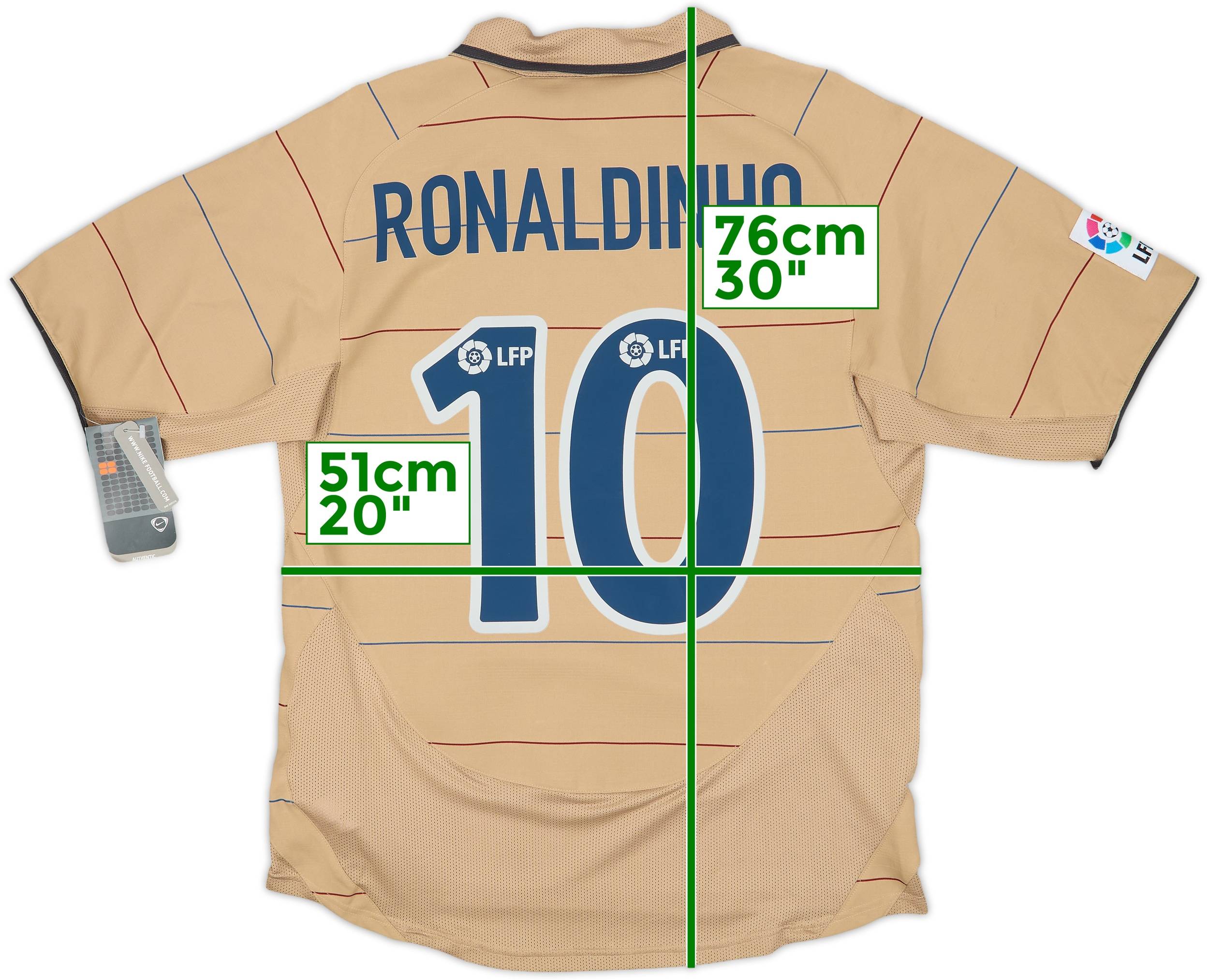 2003-05 Barcelona Away Shirt Ronaldinho #10 (S)
