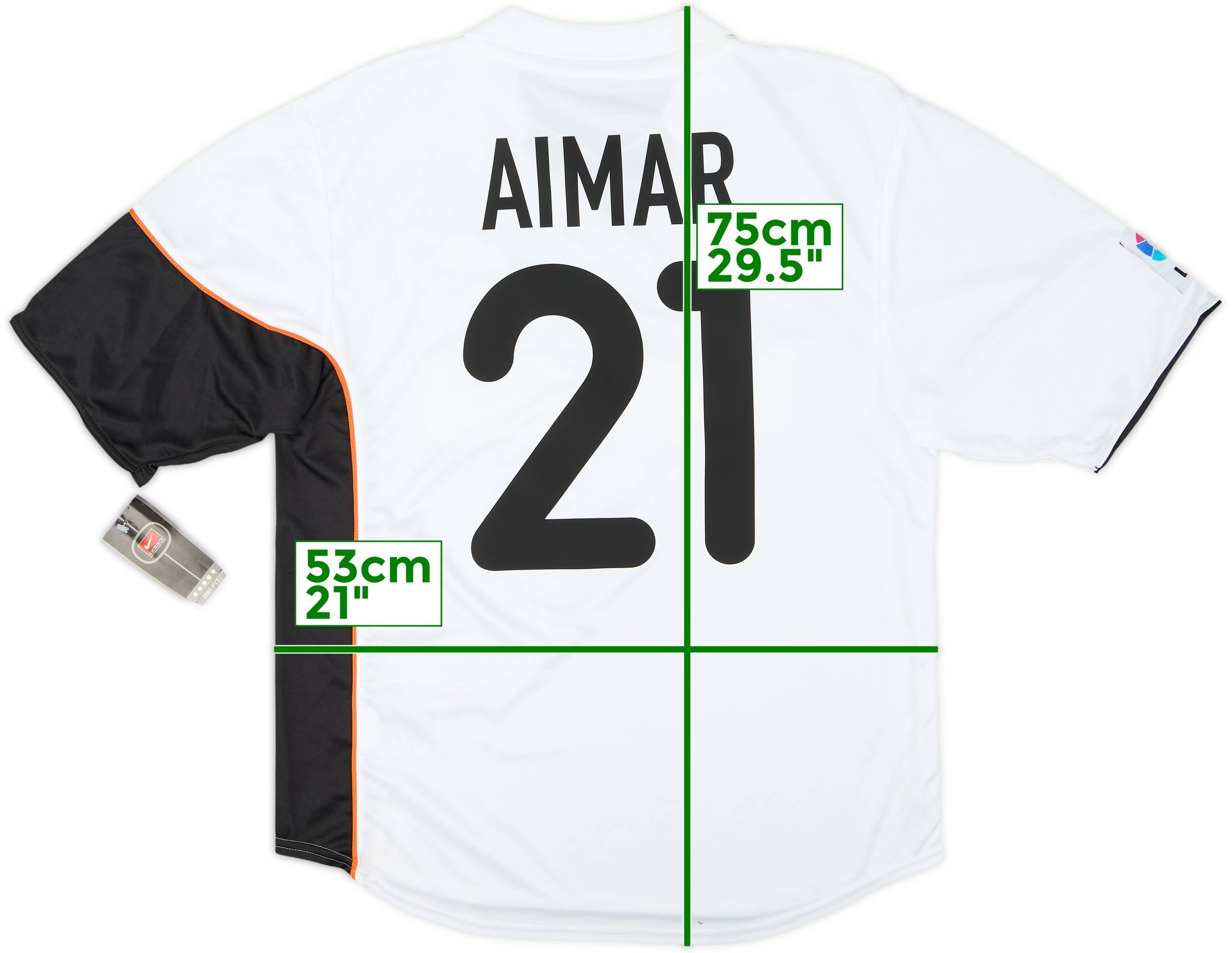 2001-02 Valencia Home Shirt Aimar #21 (M)