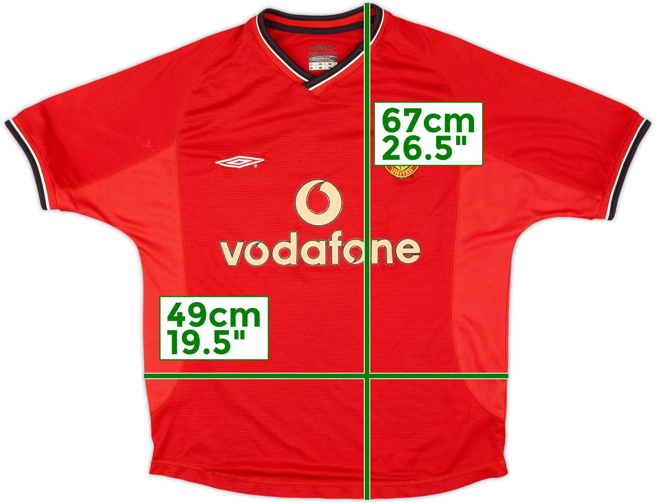 2000-02 Manchester United Home Shirt - 7/10 - (Y)