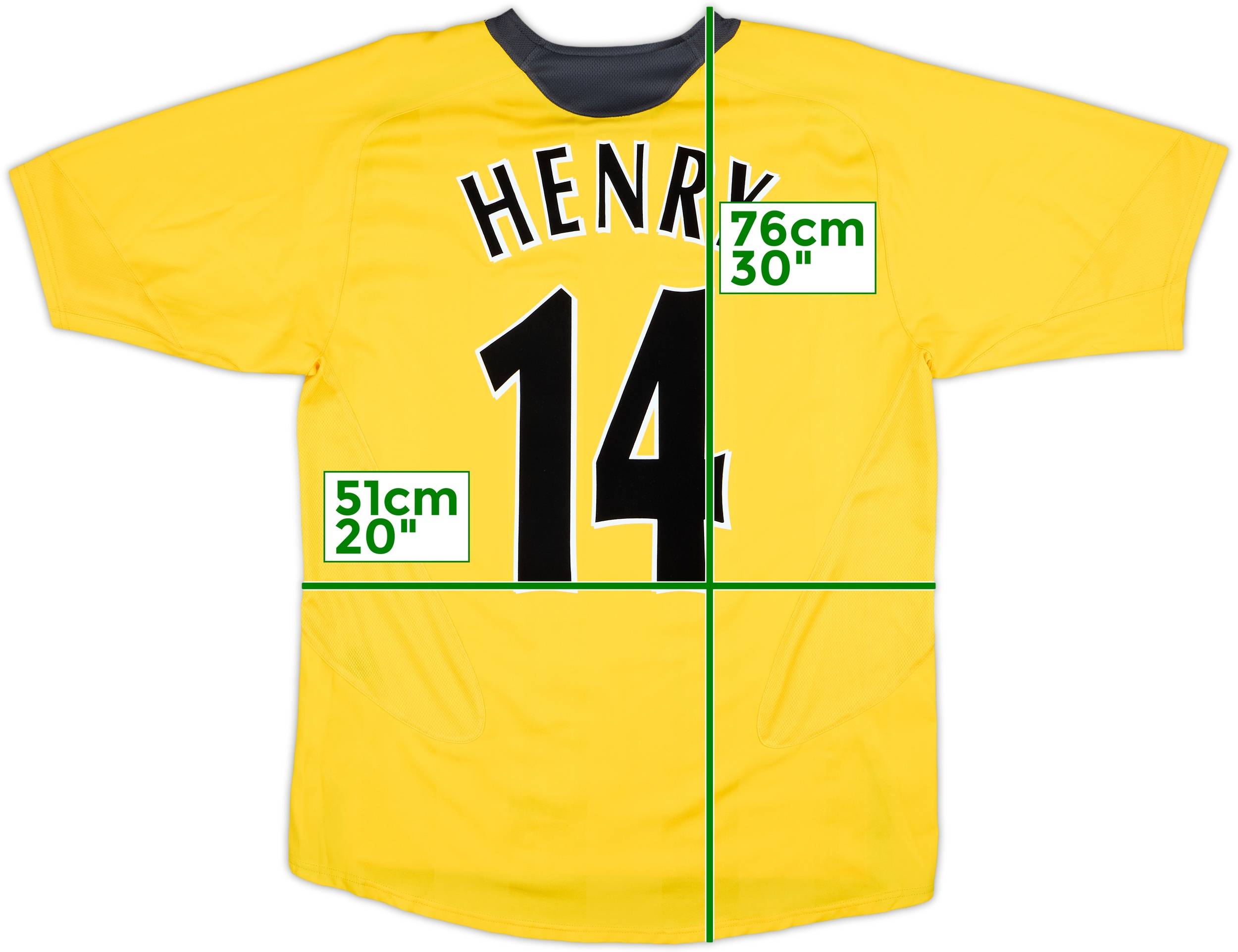 05-06 アーセナル HENRY 14 長袖シャツ 2005-06 Arsenal Away L/S Shirt Henry #14 - 8/10 - (L)