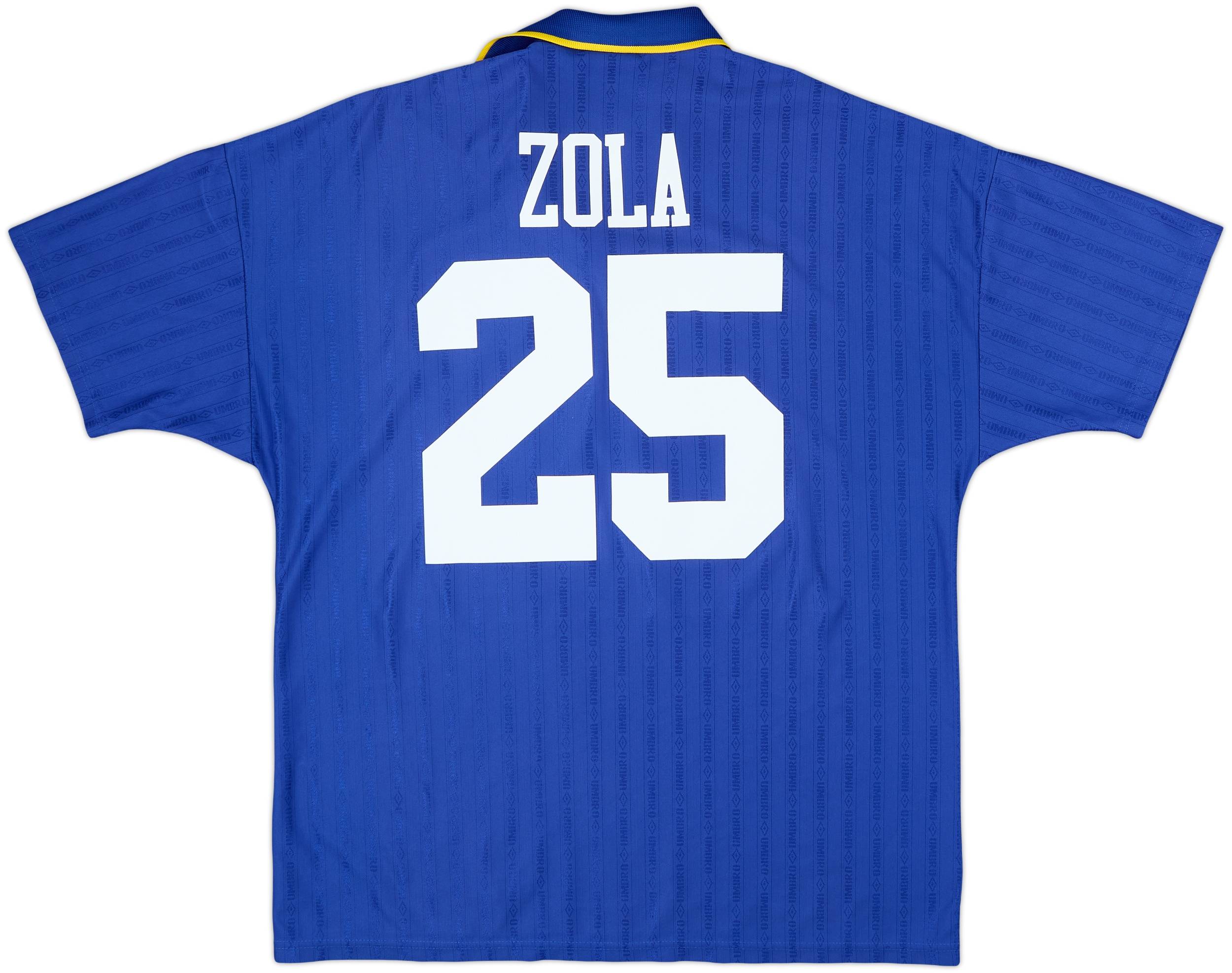 1995-97 Chelsea Home Shirt Zola #25 - 5/10 - (XL)