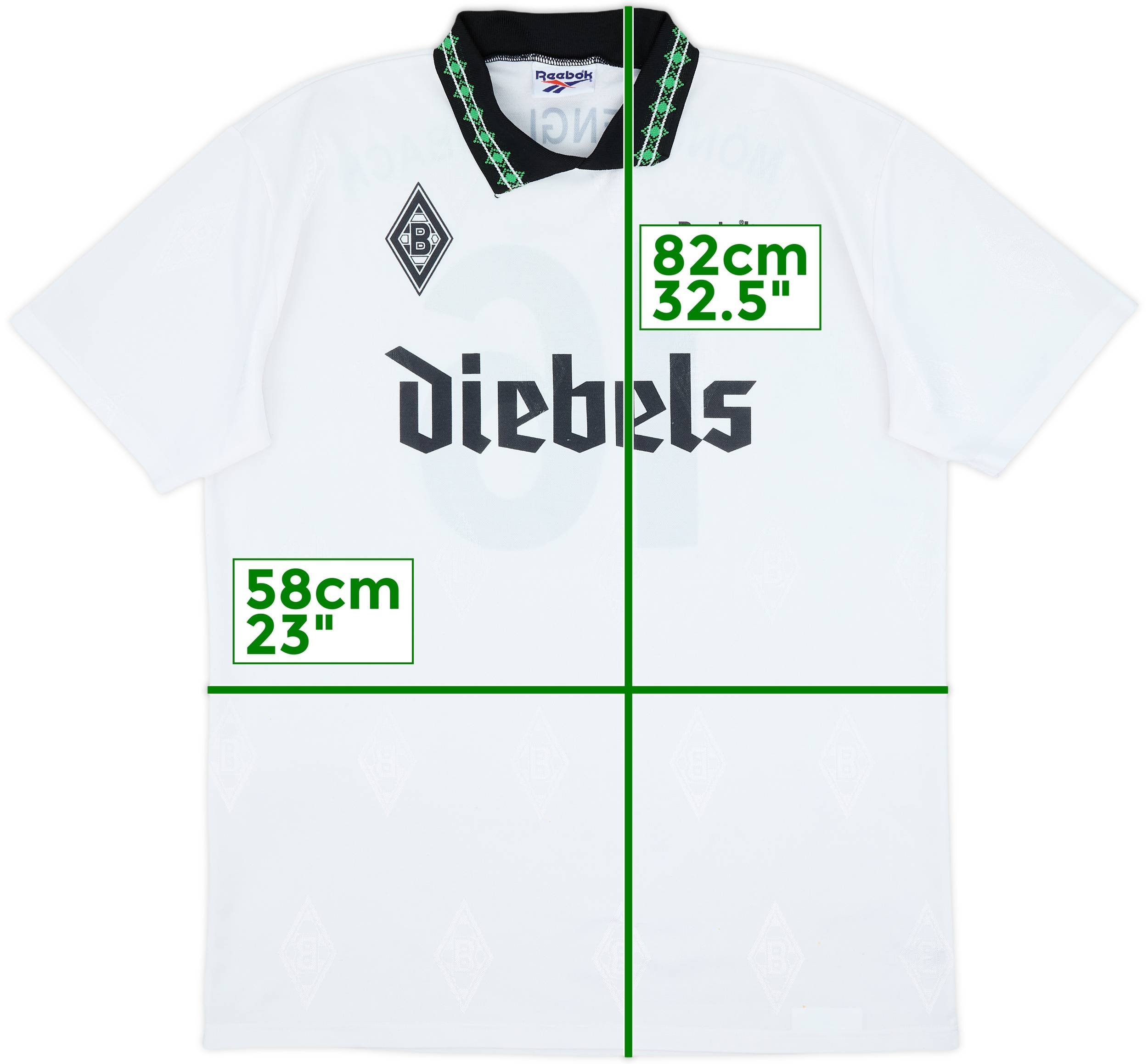 1995-96 Borussia Monchengladbach Home Shirt #16 - 9/10 - (L)