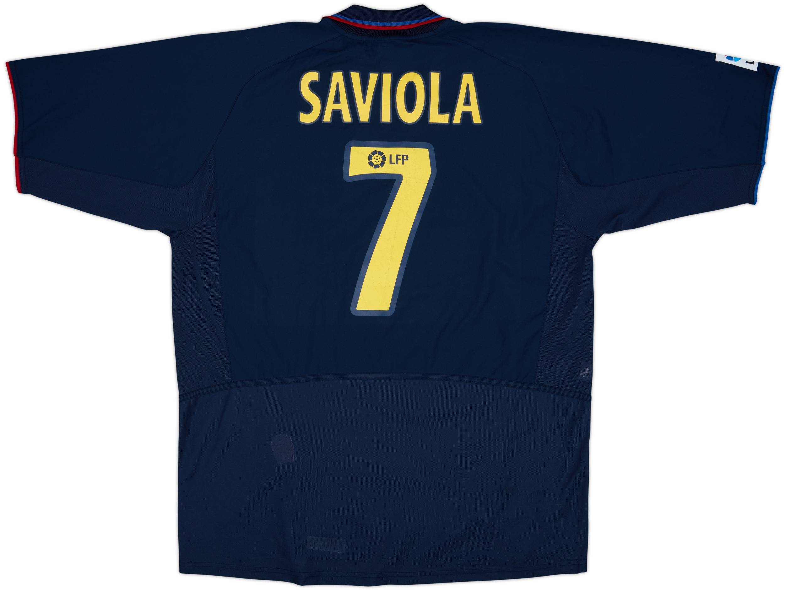 2002-03 Barcelona Away Shirt Saviola #7 - 8/10 - (XL)