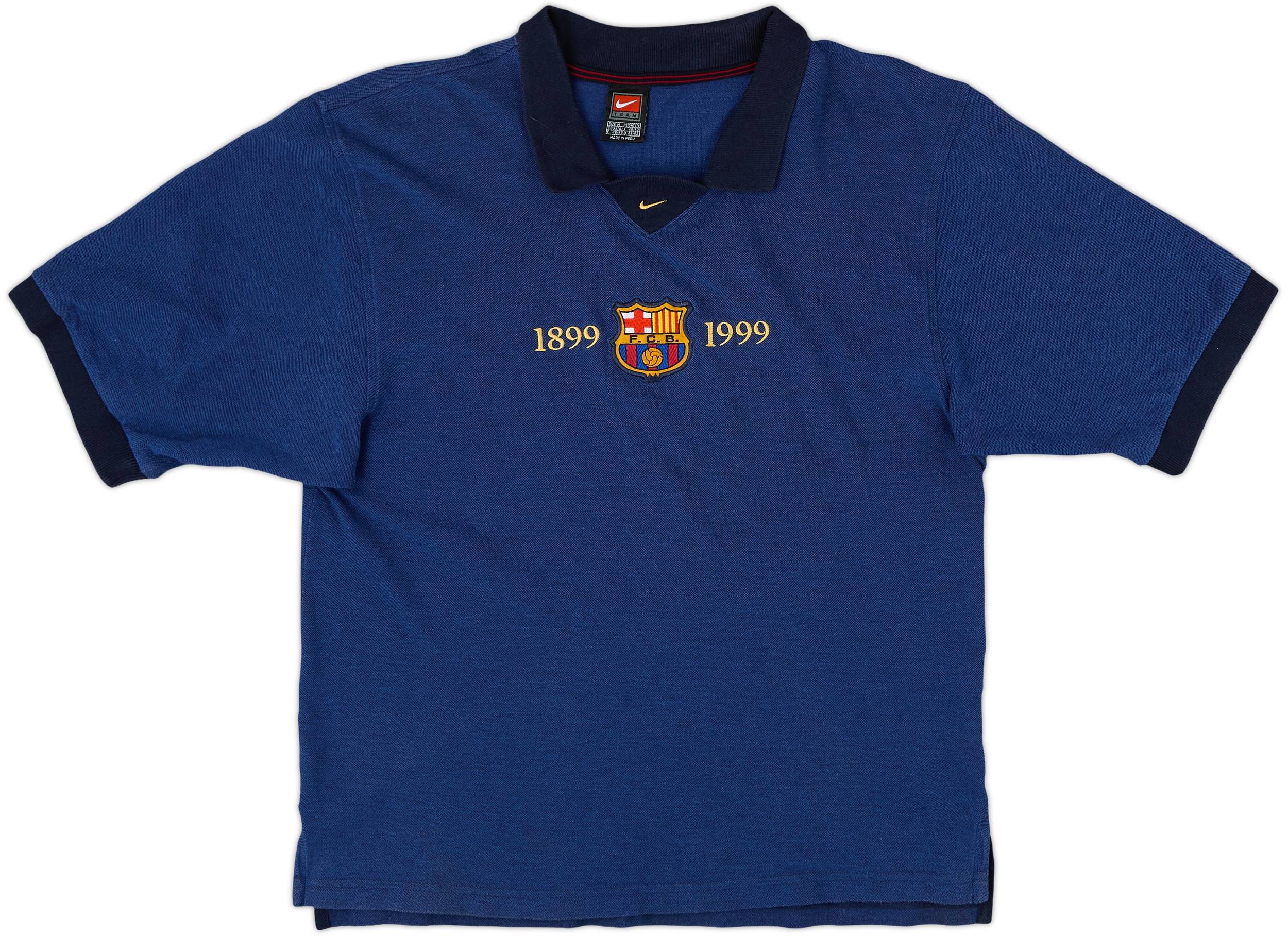 1999-00 Barcelona Nike Centenary Polo Shirt - 9/10 - (M)