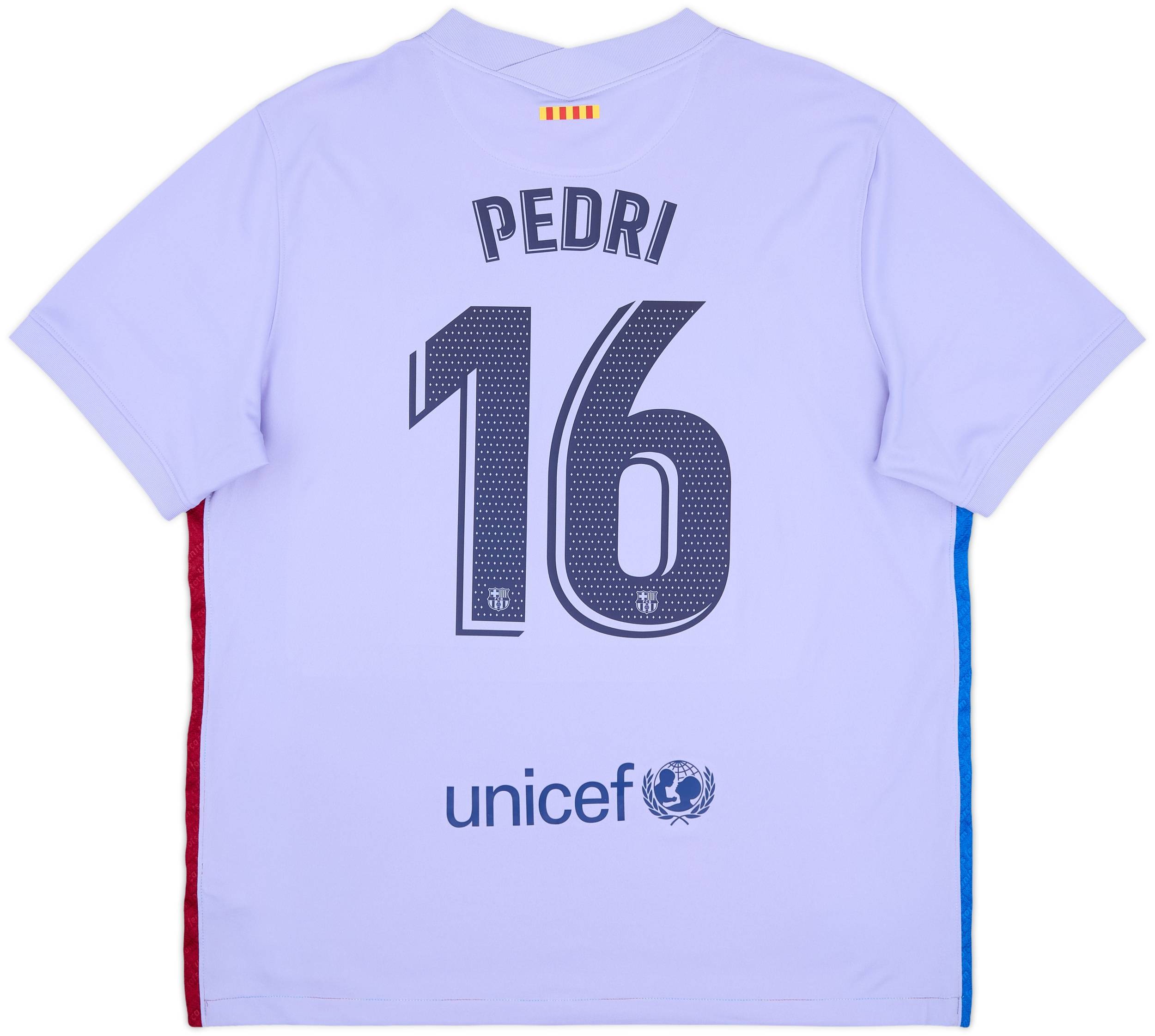2021-22 Barcelona Away Shirt Pedri #16 - 7/10 - (XL)