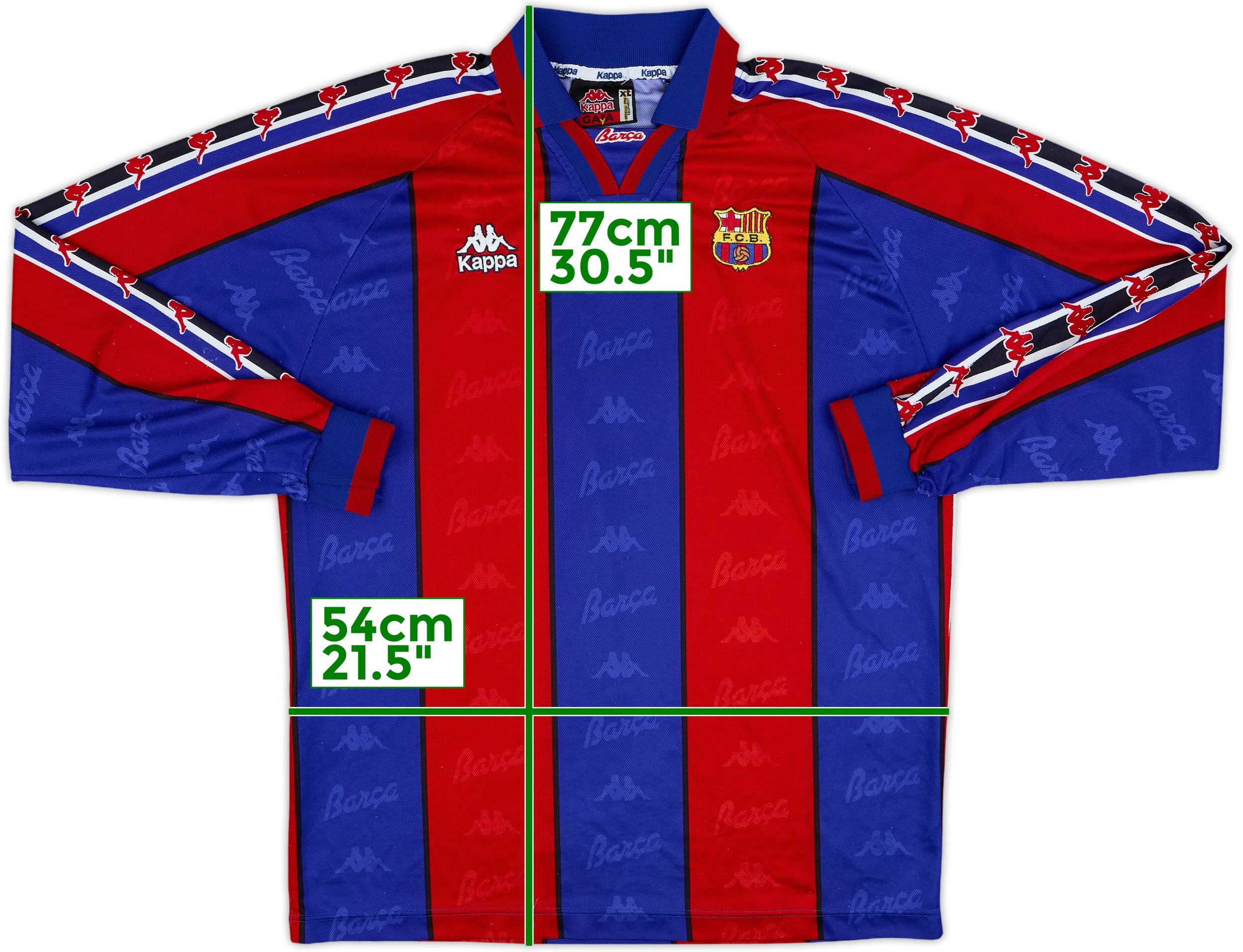1995-97 Barcelona Home L/S Shirt - 8/10 - (XL)