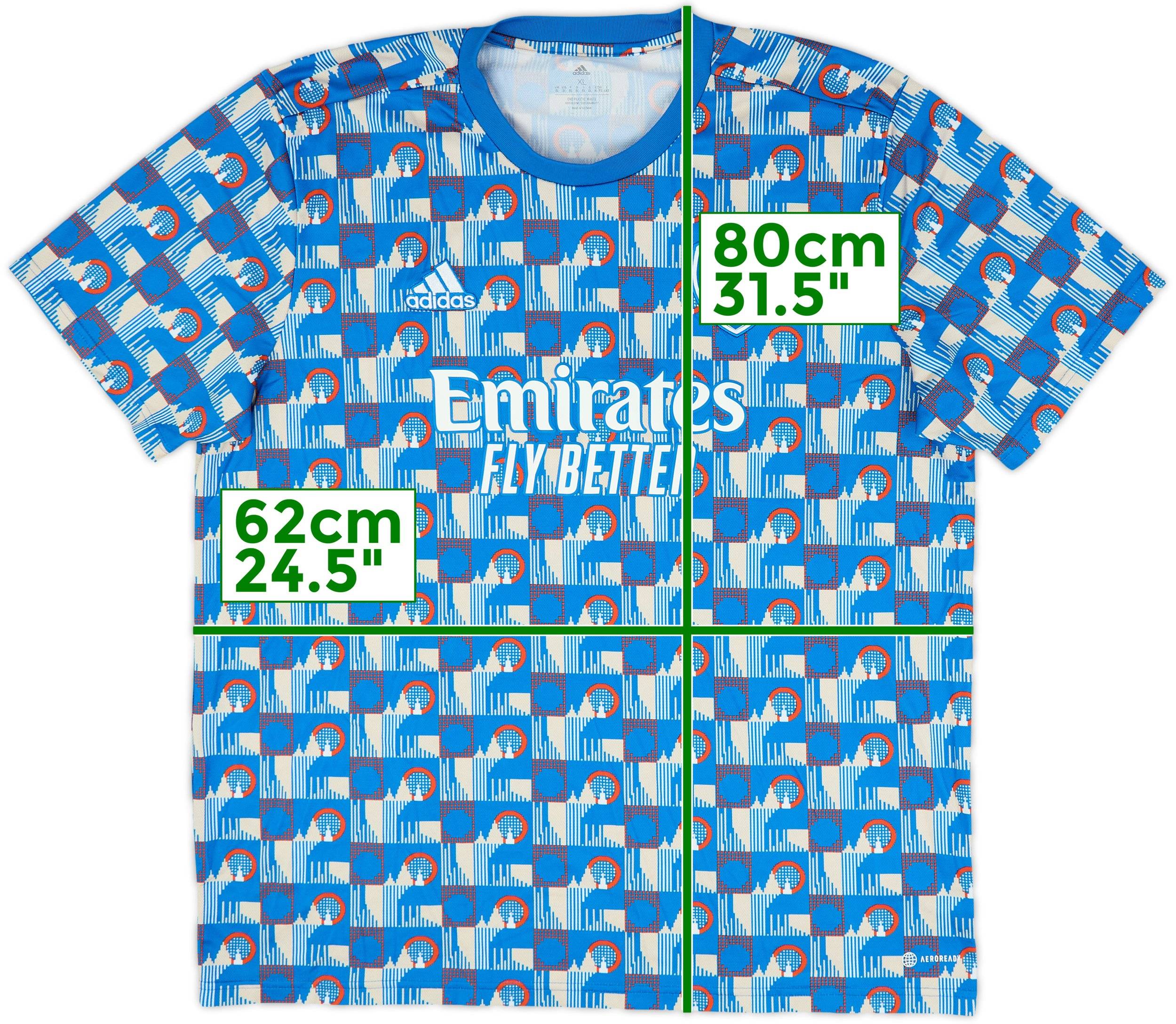 2021-22 Arsenal adidas x TFL Pre-Match Shirt - 5/10 - (XL)