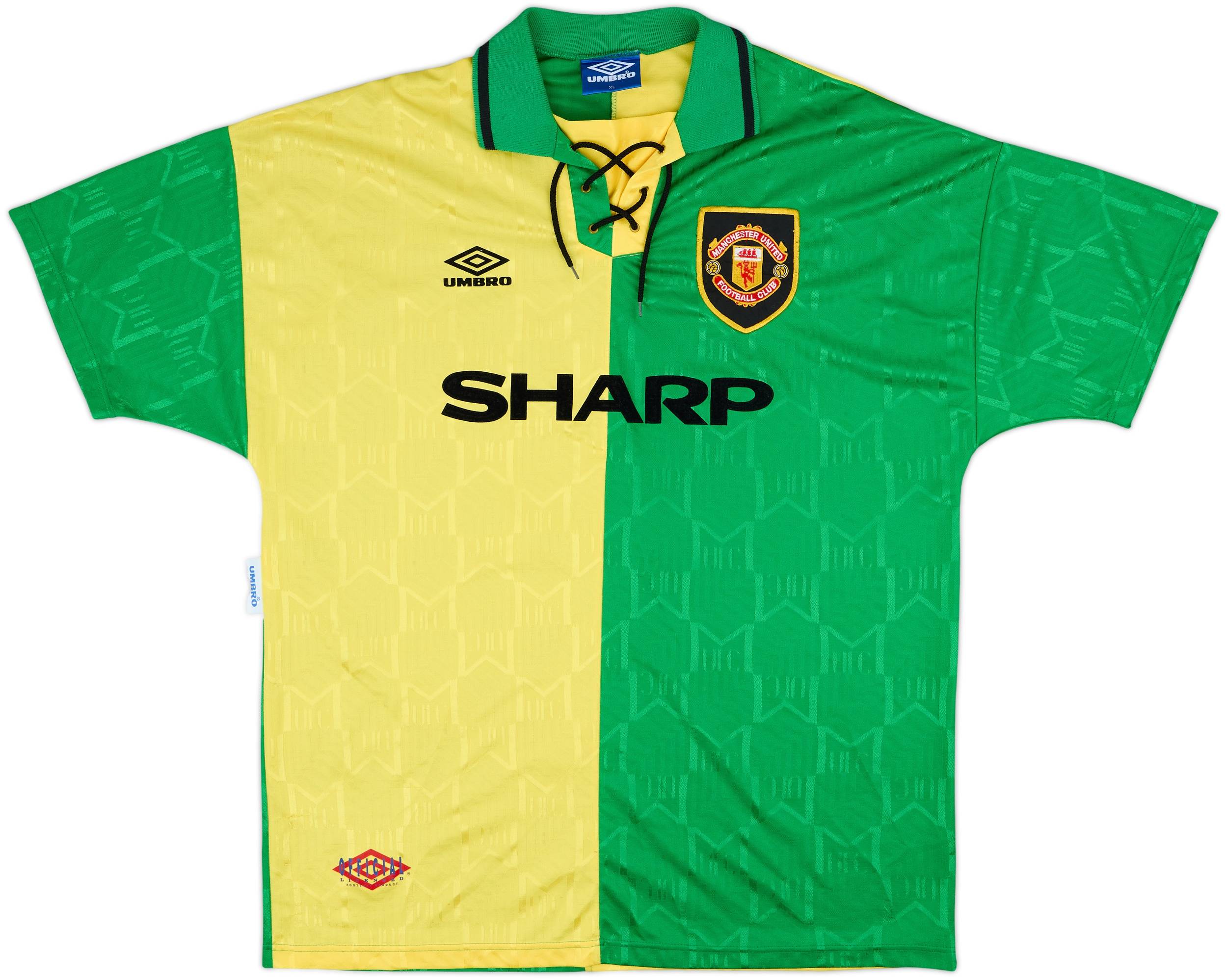 ウェア y 1992-94 Manchester United Cantona 1992-94 Manchester United Third Shirt Cantona #7 - 8/10 - (XL)