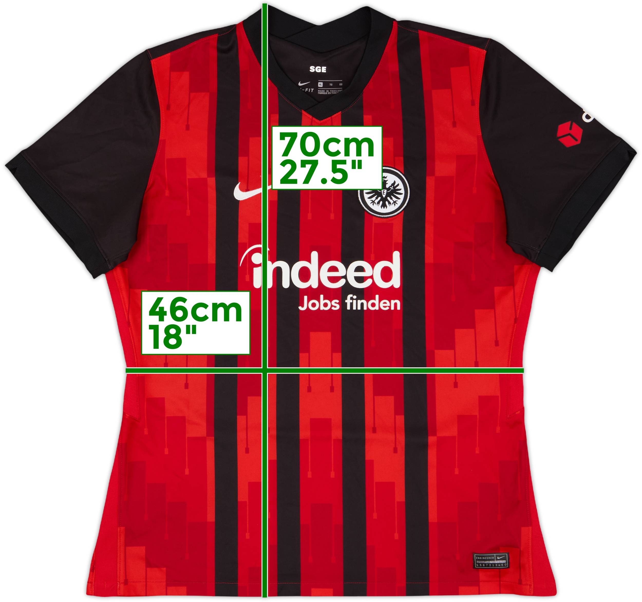2020-21 Eintracht Frankfurt Home Shirt - 9/10 - (Women's XL)