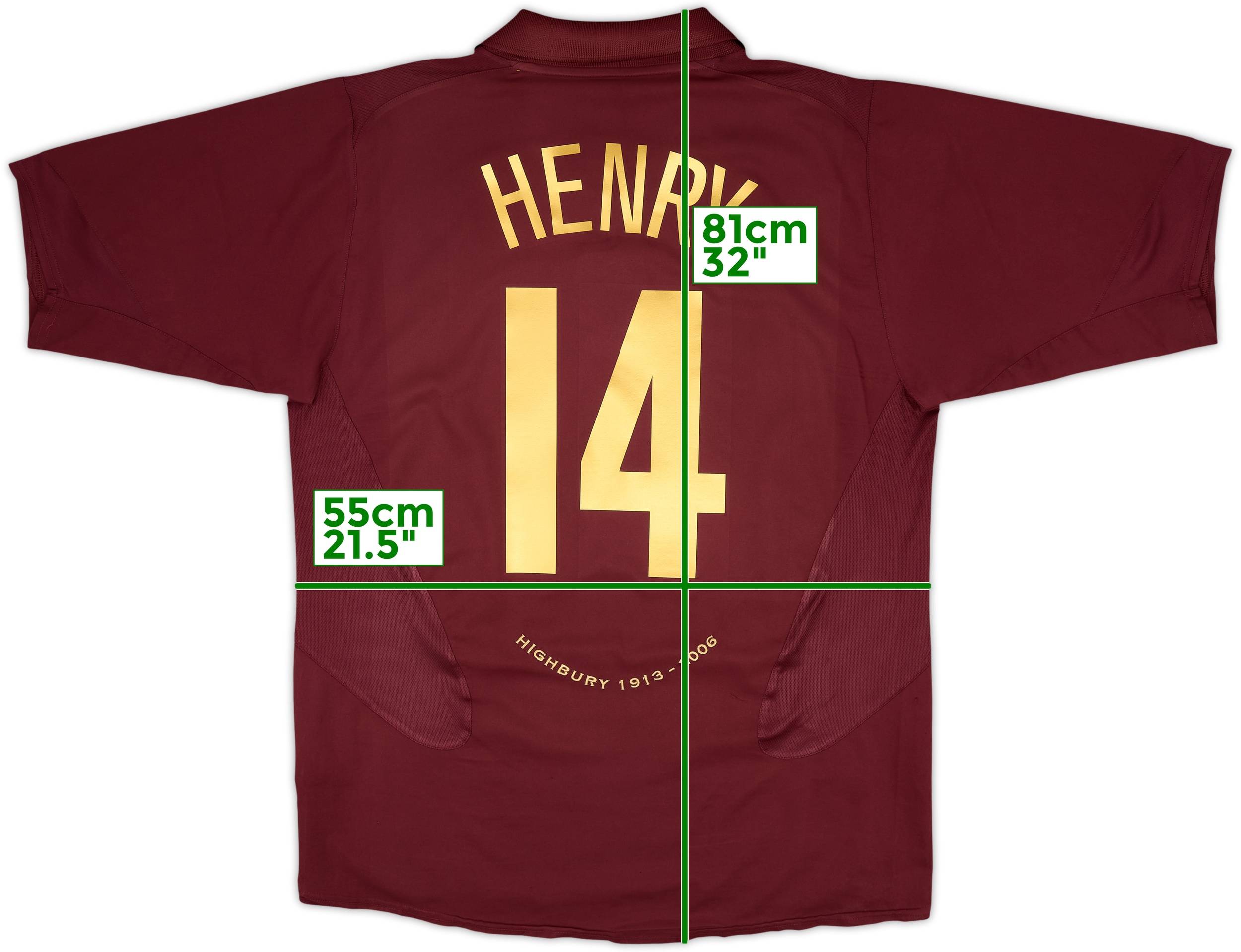 2005-06 Arsenal Home Shirt Henry #14 - 8/10 - (XL)