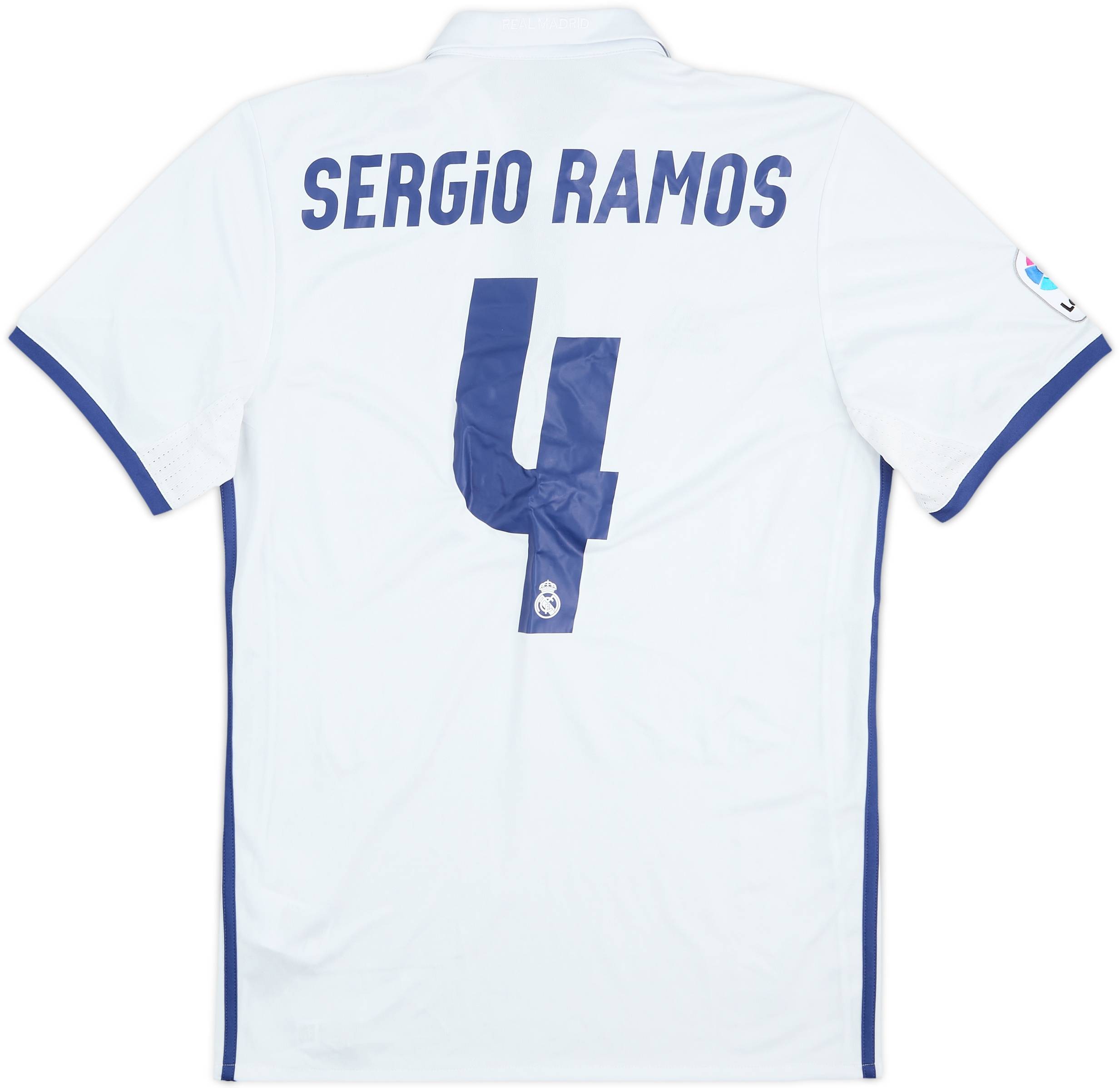 リアル・マドリード Sergio Ramos選手 ホーム ユニフォーム 背番号4 19-20 リアル・マドリード Sergio Ramos ユニフォーム 背番号4 - メルカリ