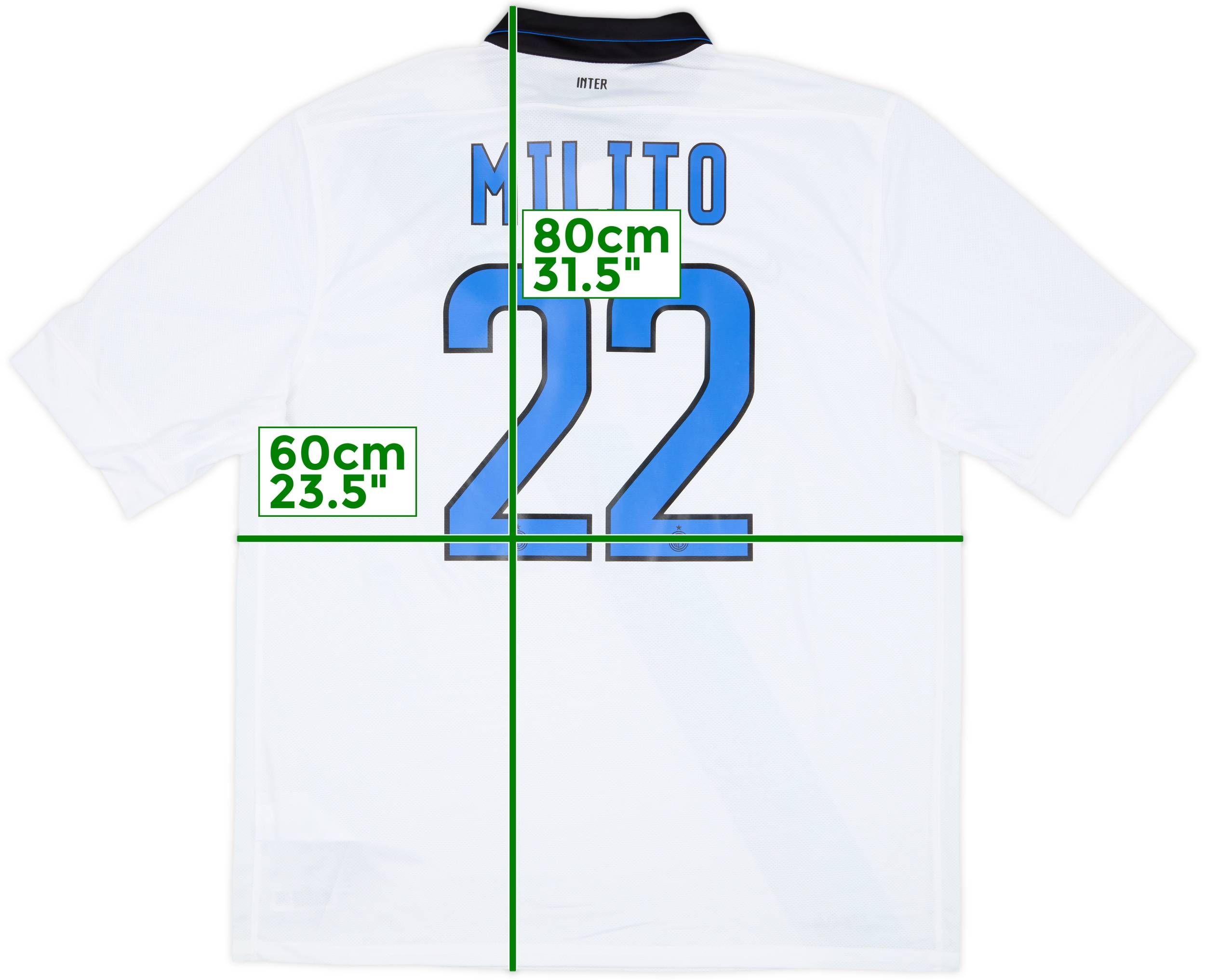 2011-12 Inter Milan Away Shirt Milito #22 - 8/10 - (XL)