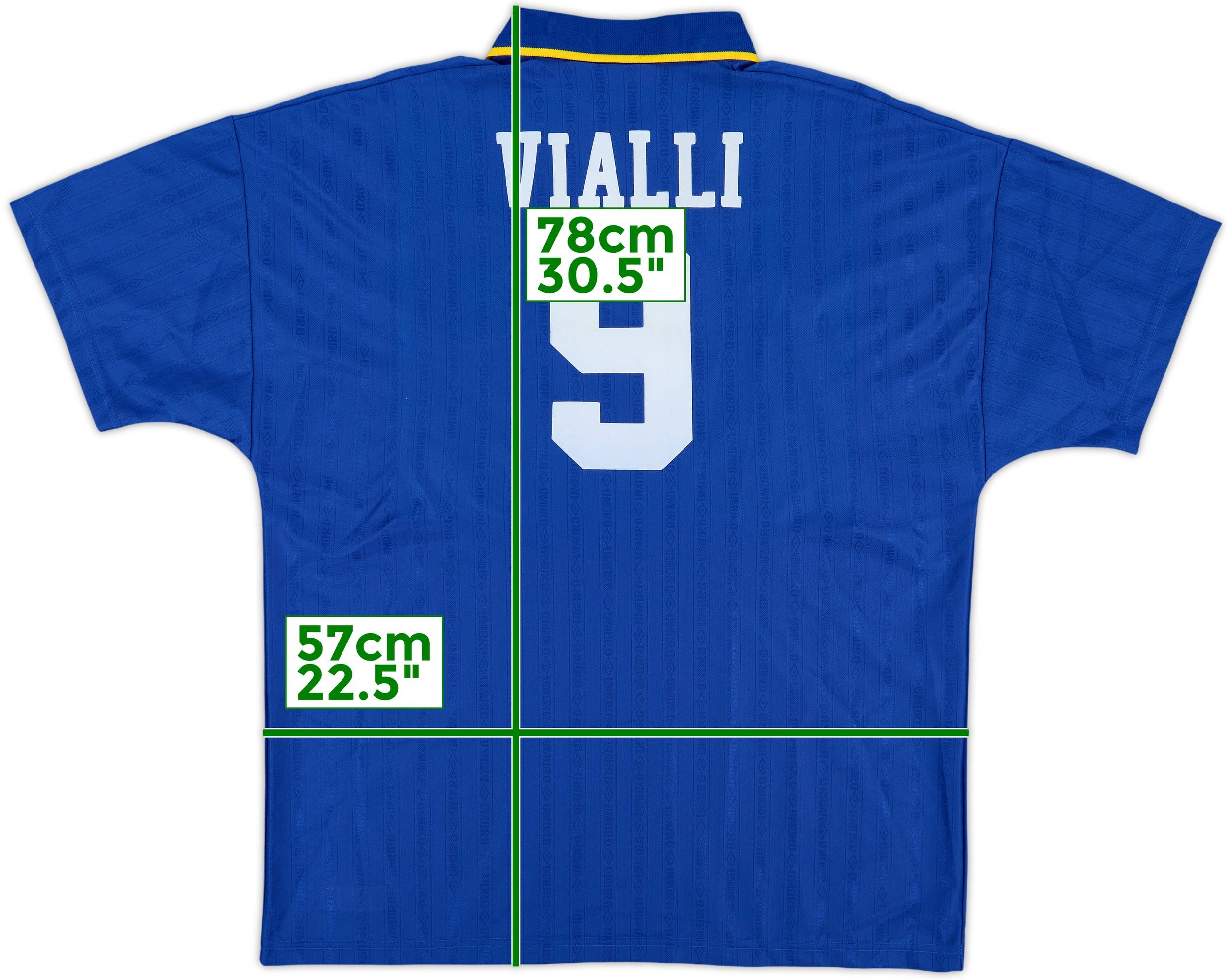 1995-97 Chelsea Home Shirt Vialli #9 - 8/10 - (L)