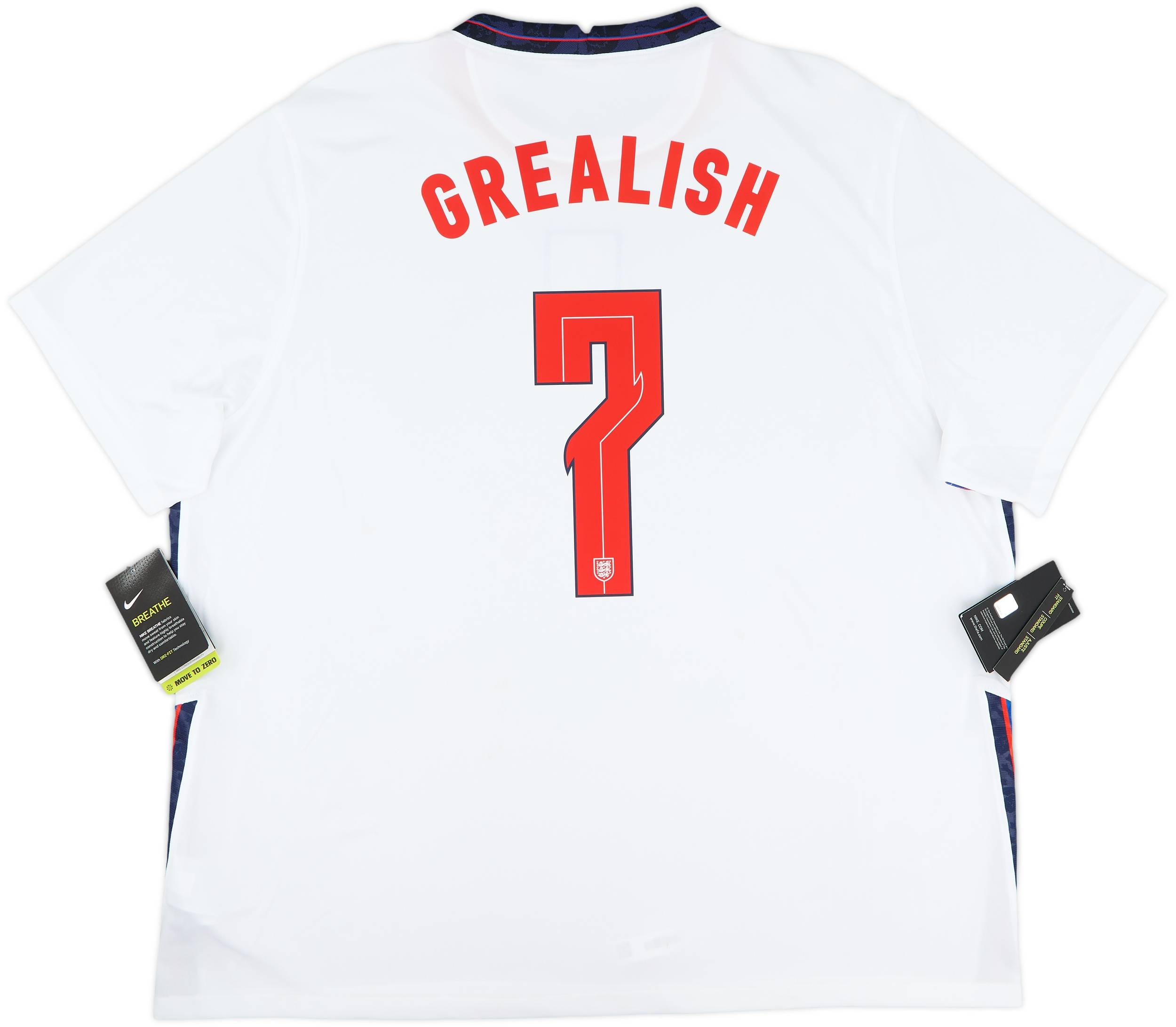 2020-22 England Home Shirt Grealish #7 (3XL)