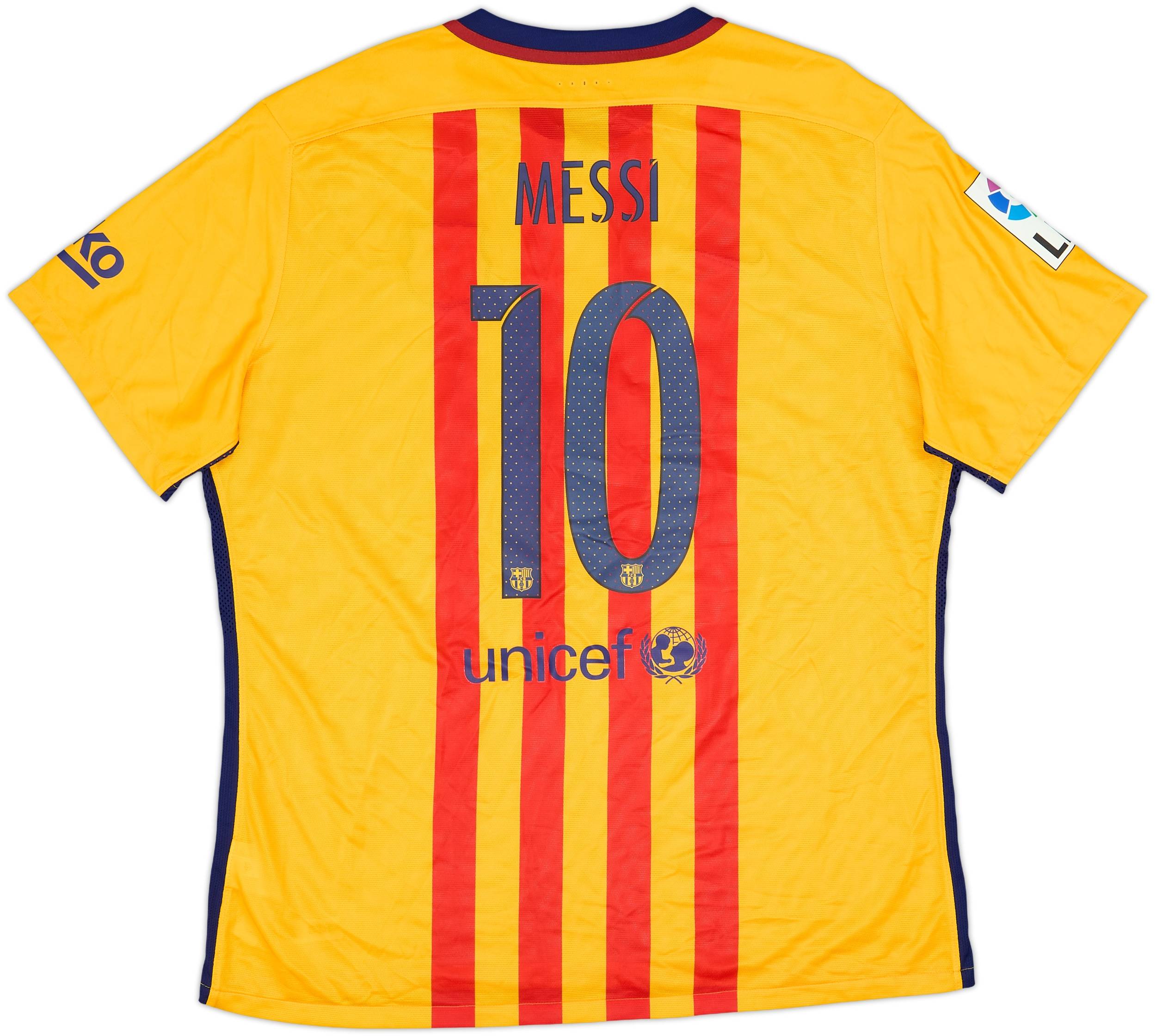 2015-16 Barcelona Authentic Away Shirt Messi #10 (XXL)