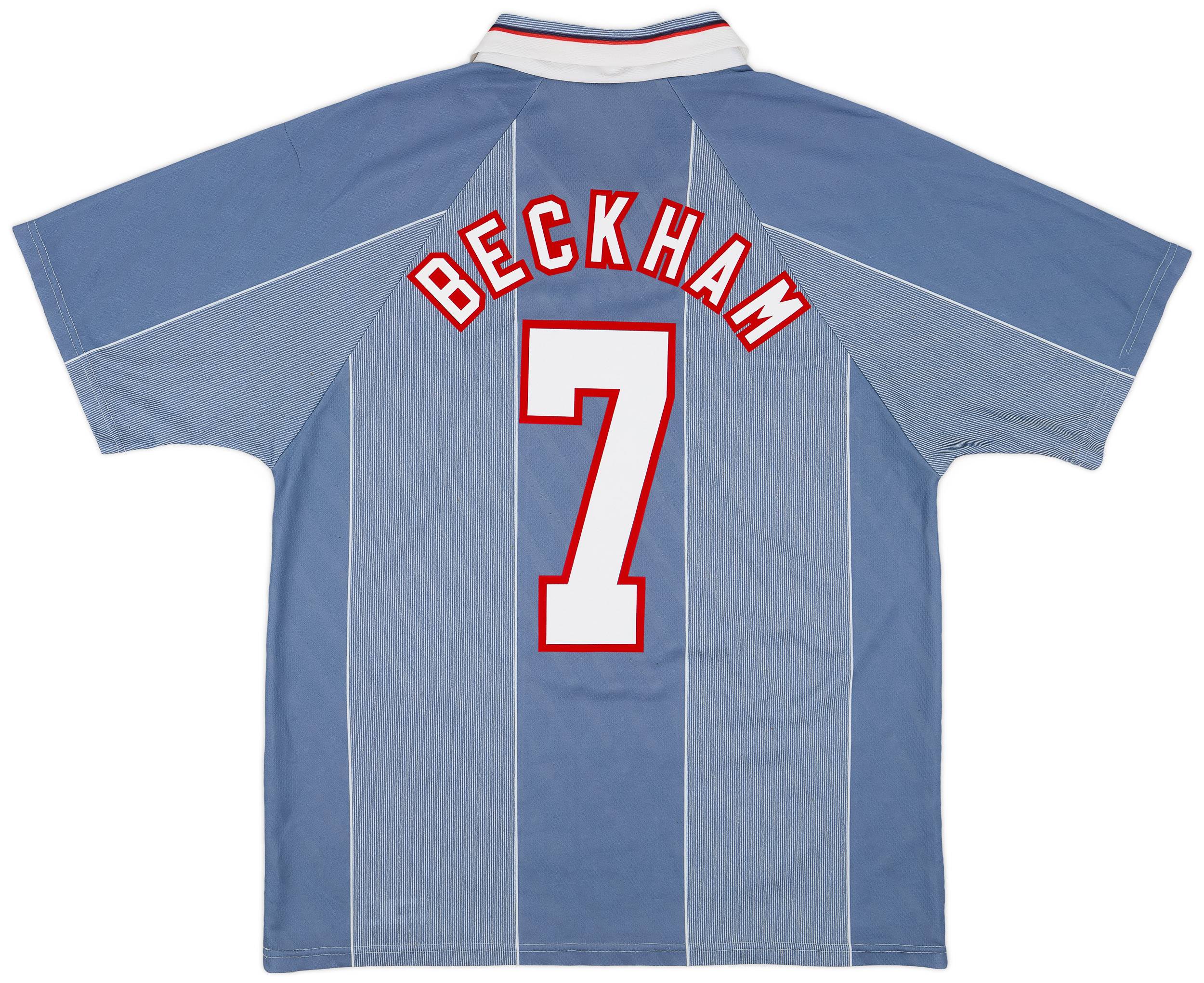 1996-97 England Away Shirt Beckham #7 - 5/10 - (L)