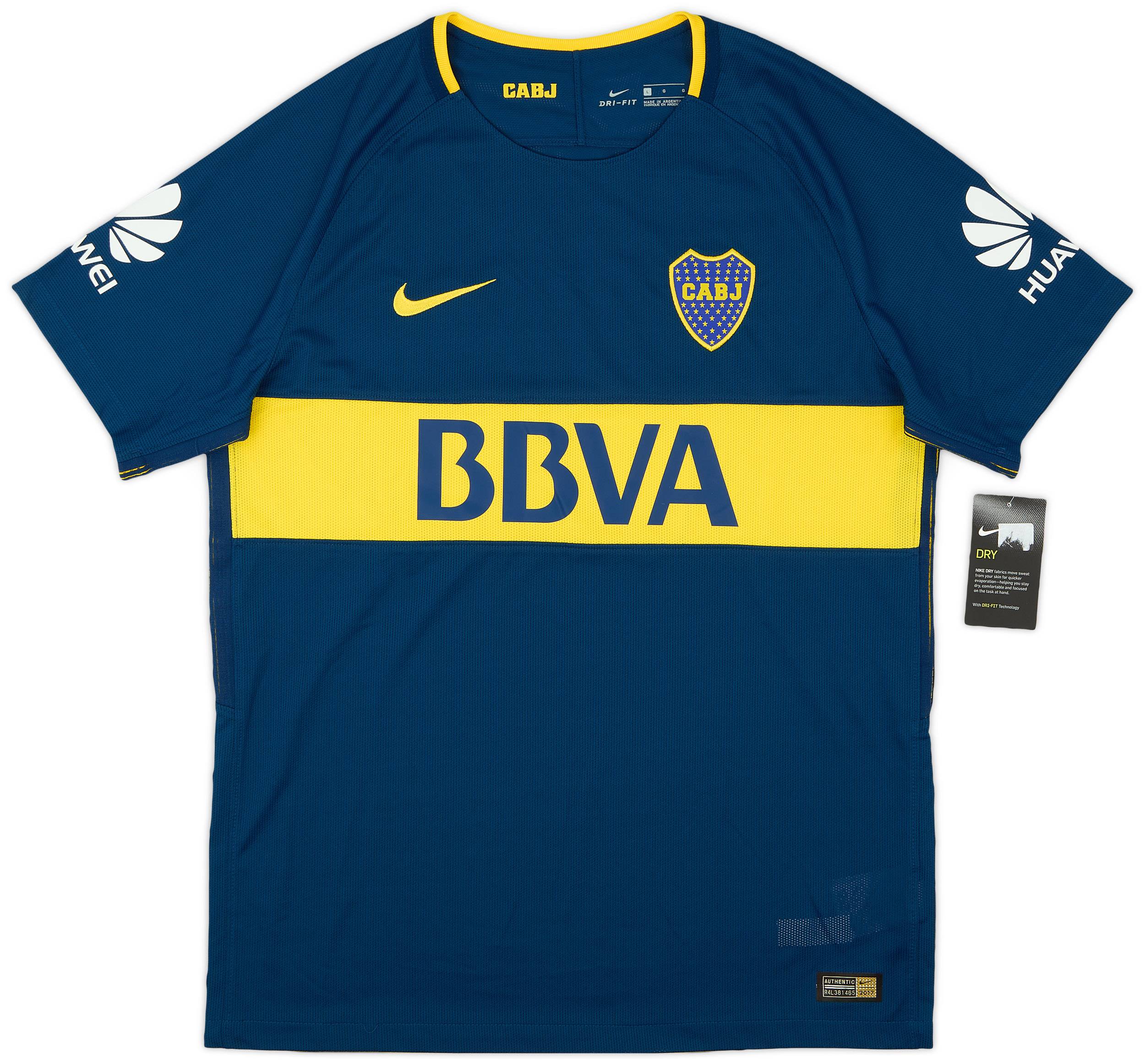 2017-18 Boca Juniors Authentic Home Shirt (L)