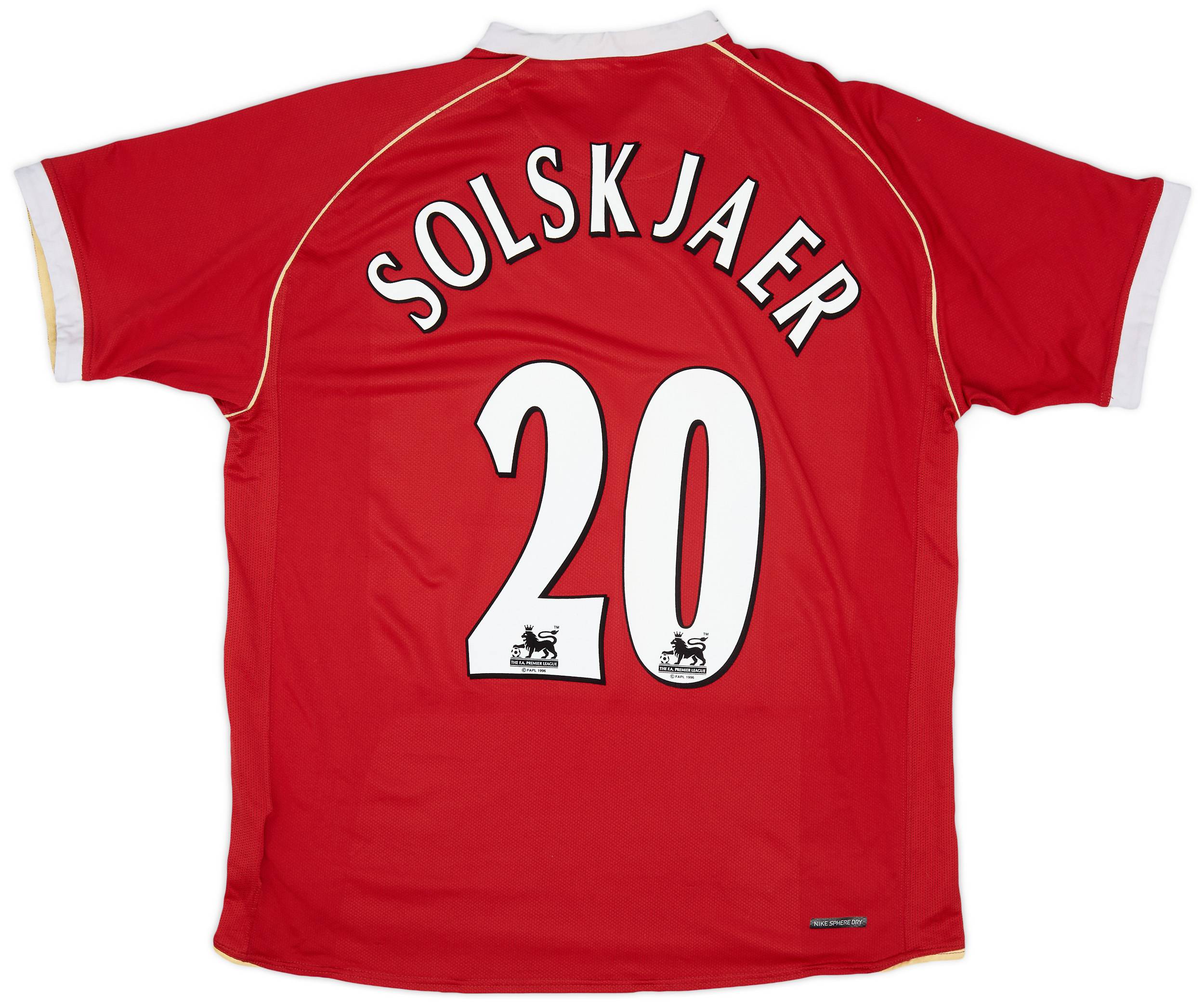 2006-07 Manchester United Home Shirt Solskjaer #20 - 8/10 - (XL)
