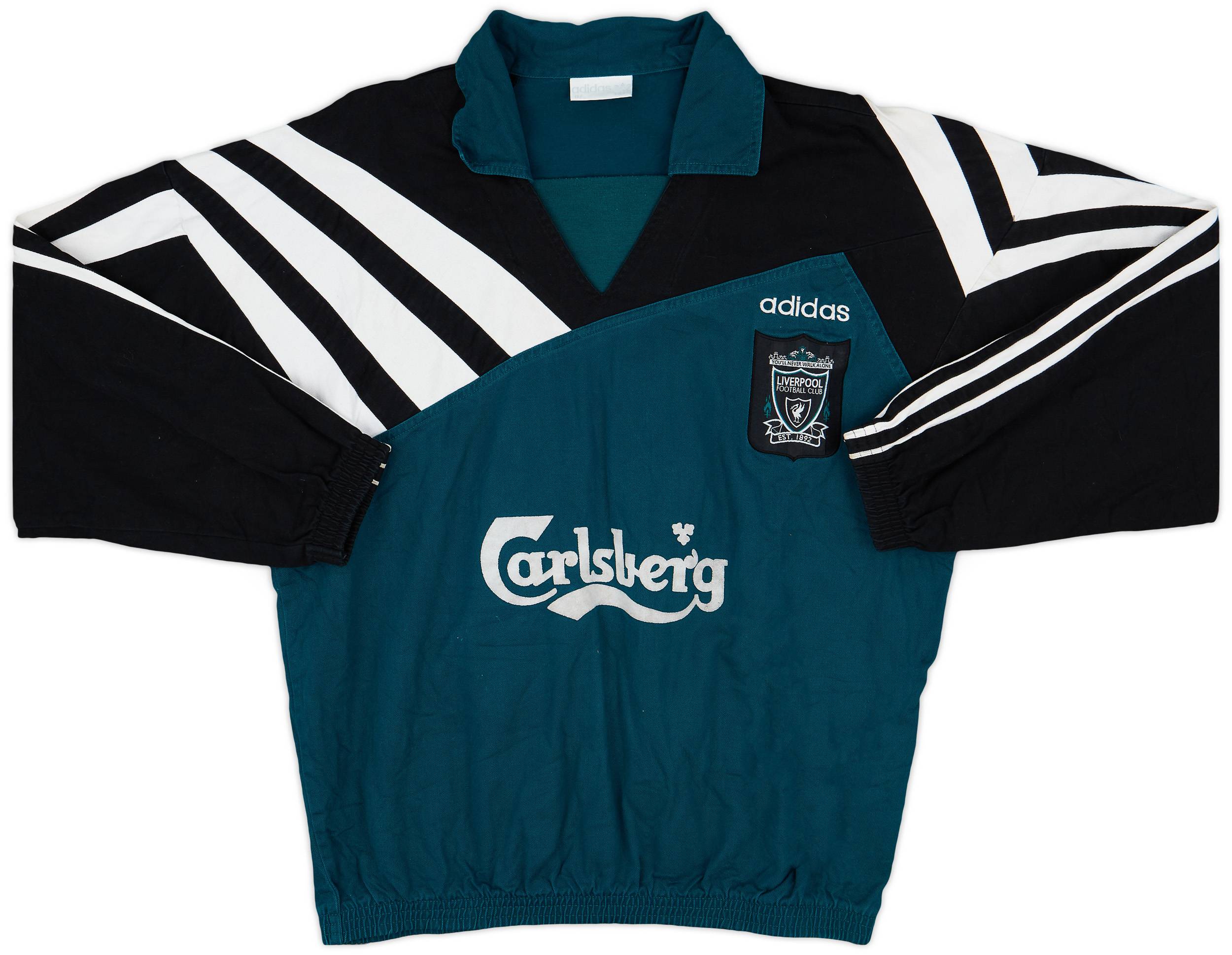 1995-96 Liverpool adidas Drill Top - 8/10 - (L)