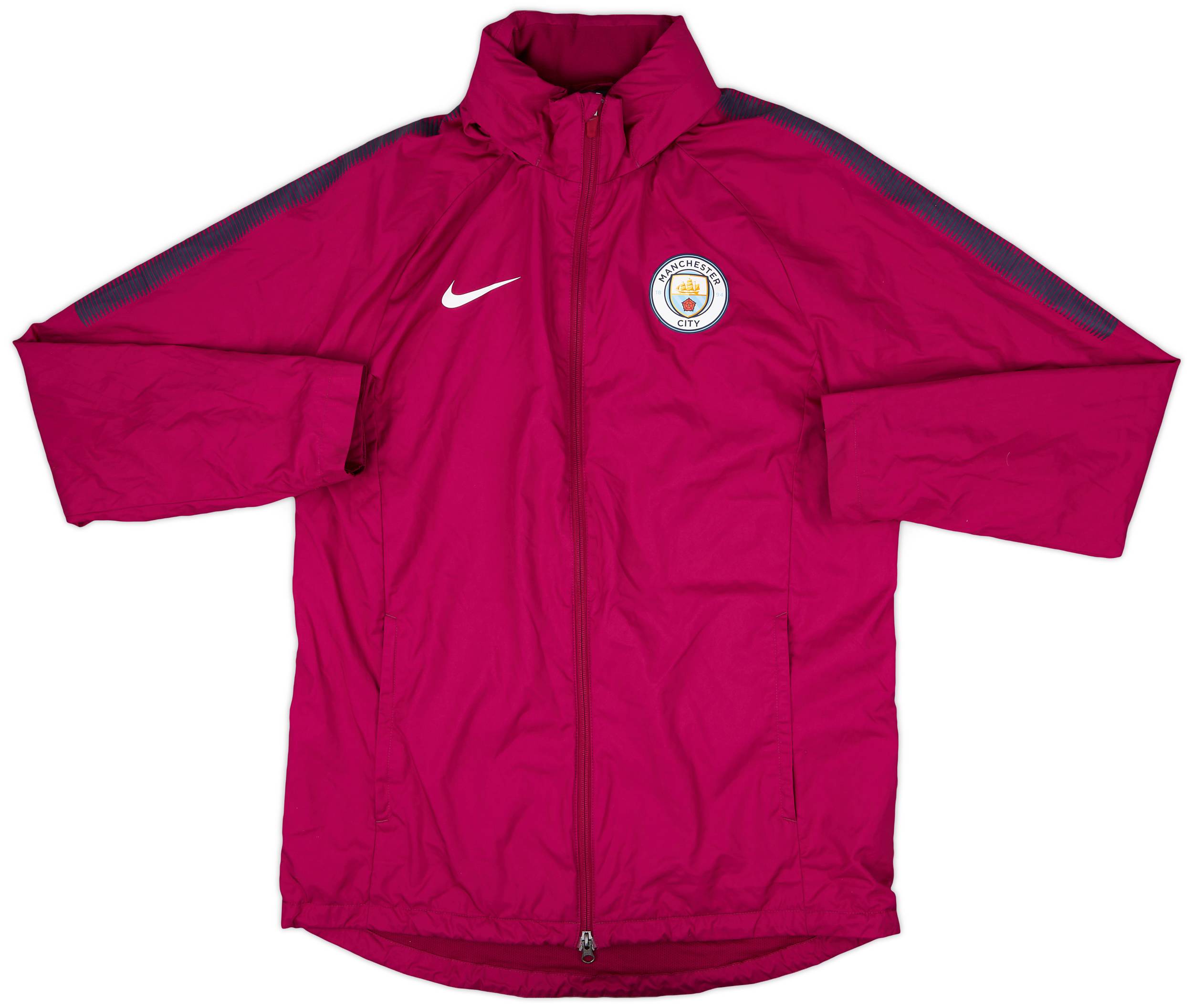 2017-18 Manchester City Nike Hooded Rain Jacket 8/10 (L)