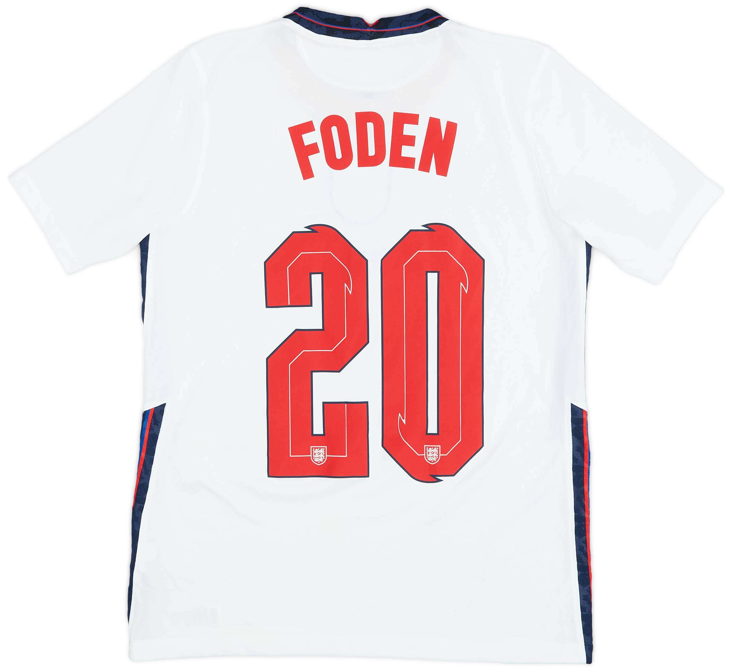 2020-22 England Home Shirt Foden #20 7/10 - Main Image
