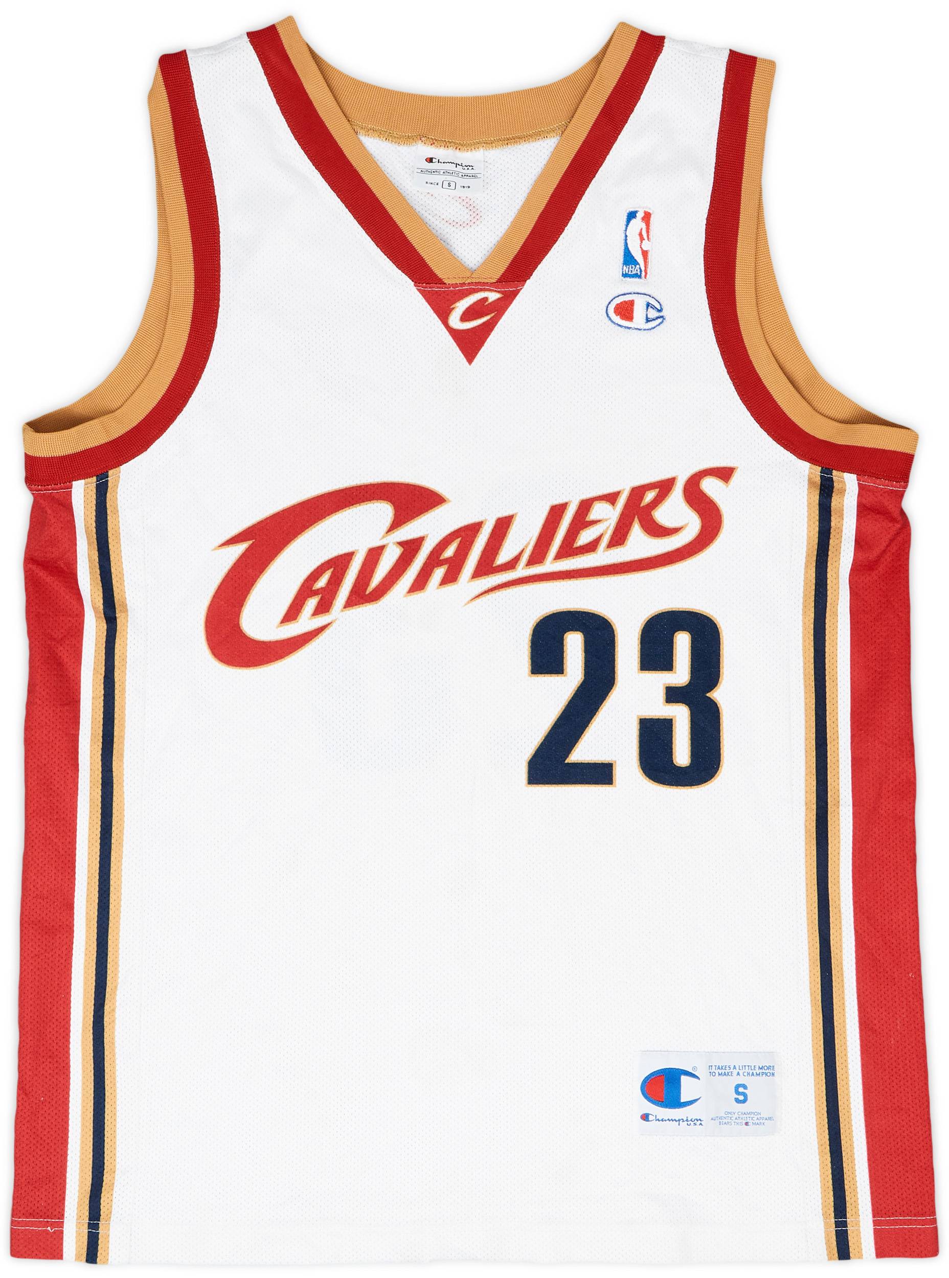 2003-10 Cleveland Cavaliers James #23 Champion Home Jersey - 6/10 - (S)