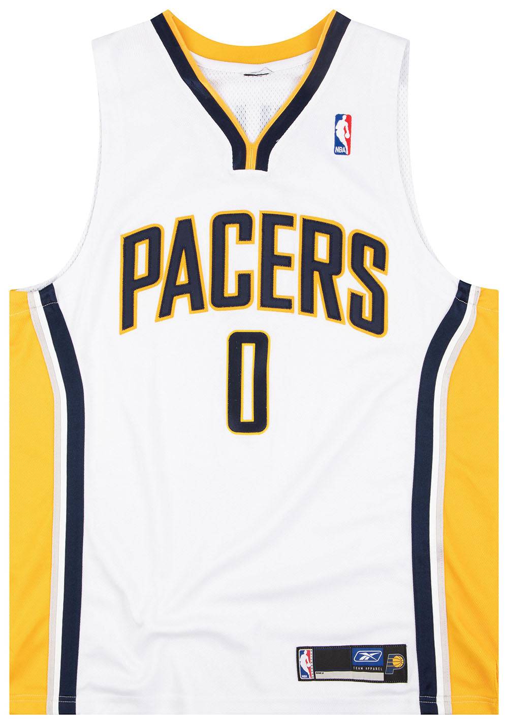 2005 06 Authentic Indiana Pacers White 0 Reebok Jersey Home L