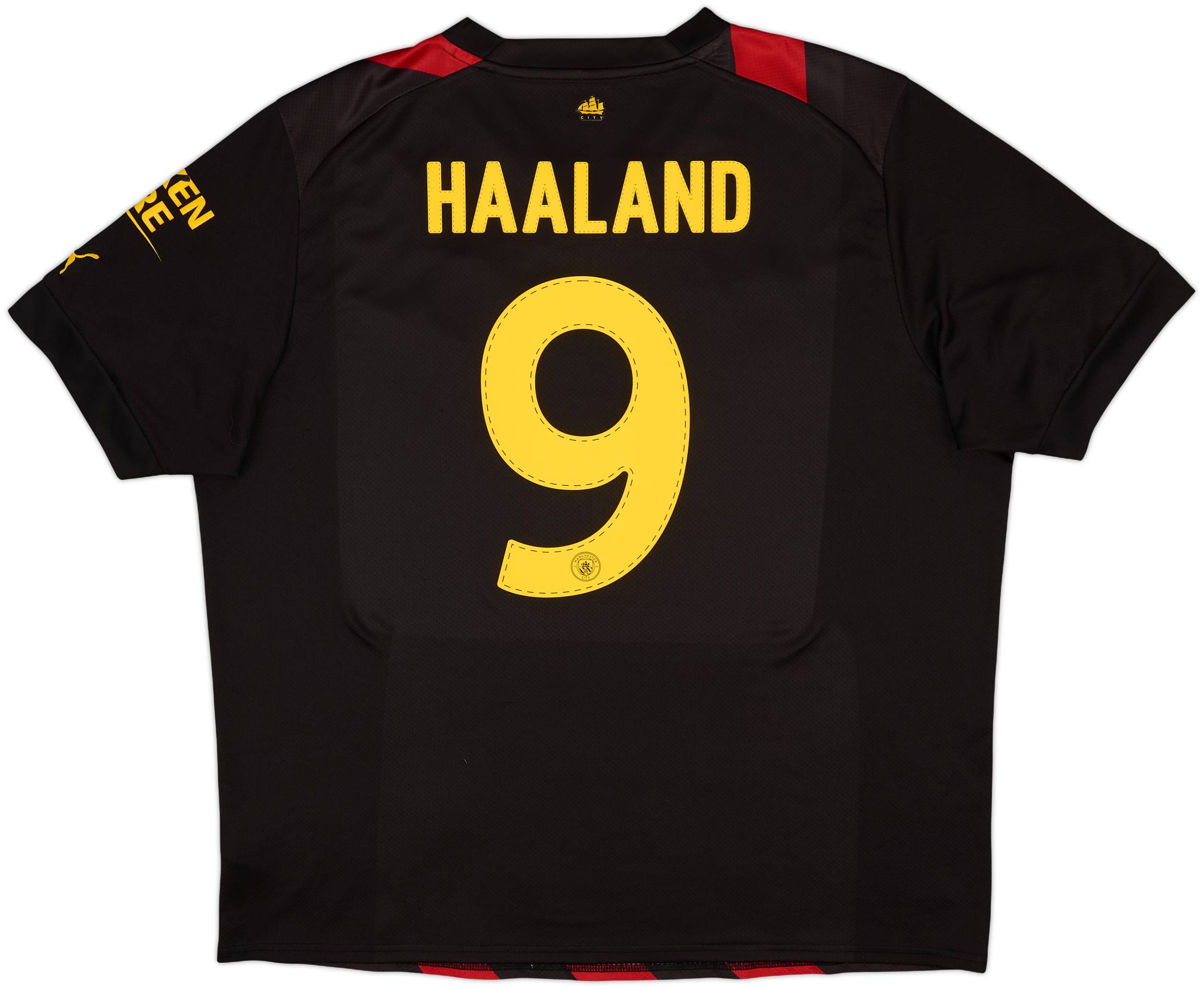 2022-23 Manchester City Away Shirt Haaland #9 - 9/10 - (XXL)