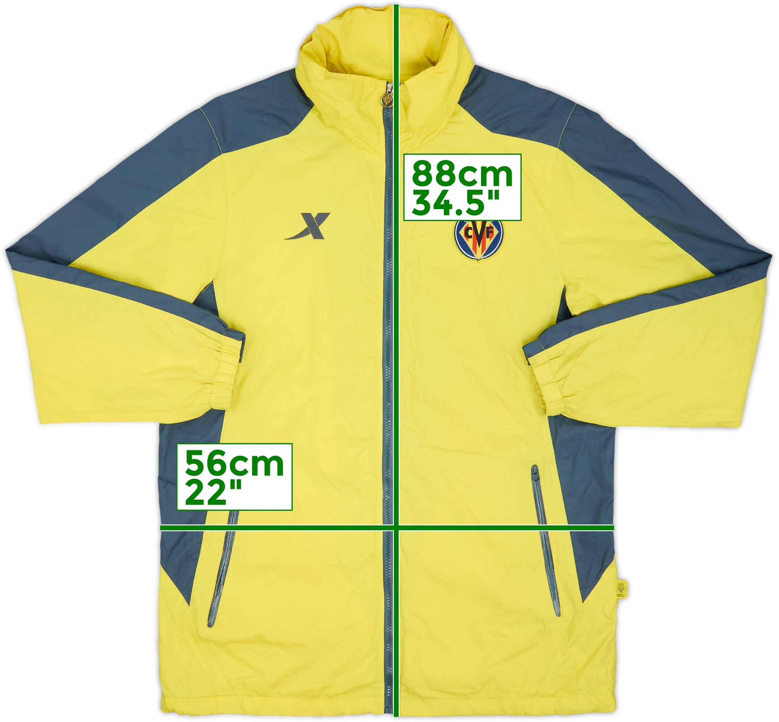 2015-16 Villarreal xTep Hooded Rain Jacket - 6/10 - (M)