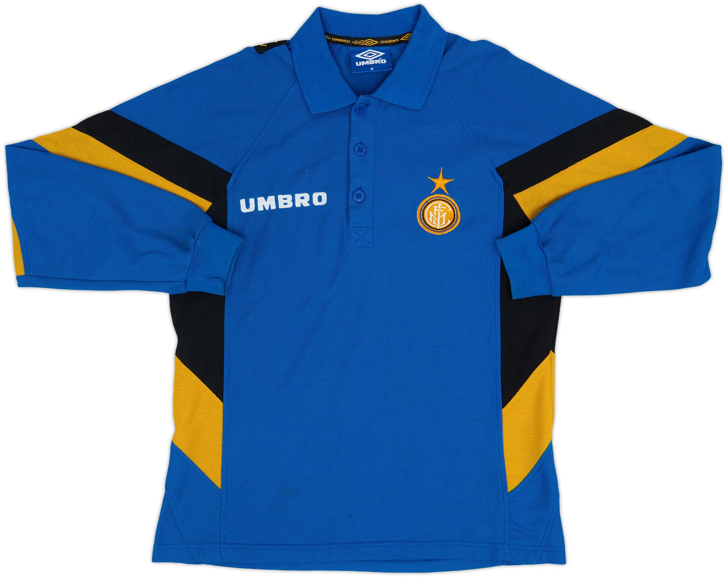 1997-98 Inter Milan Umbro Polo L/S Shirt - 8/10 - (M)
