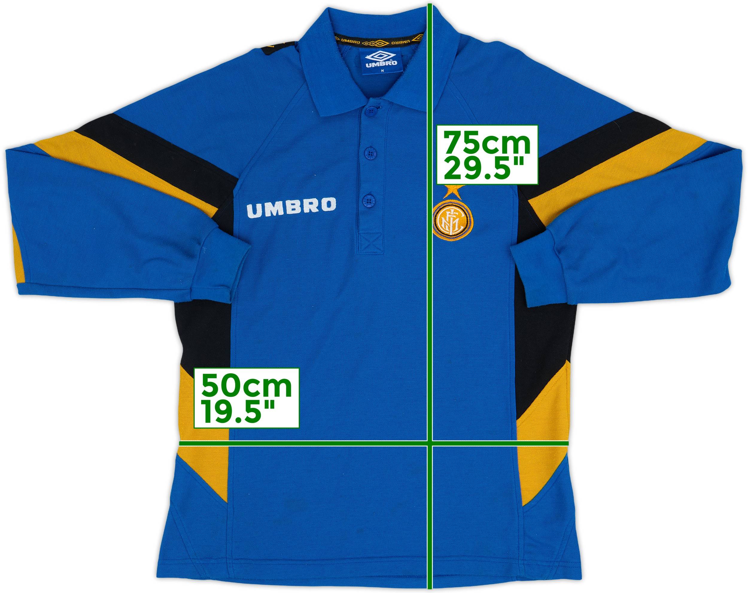 1997-98 Inter Milan Umbro Polo L/S Shirt - 8/10 - (M)