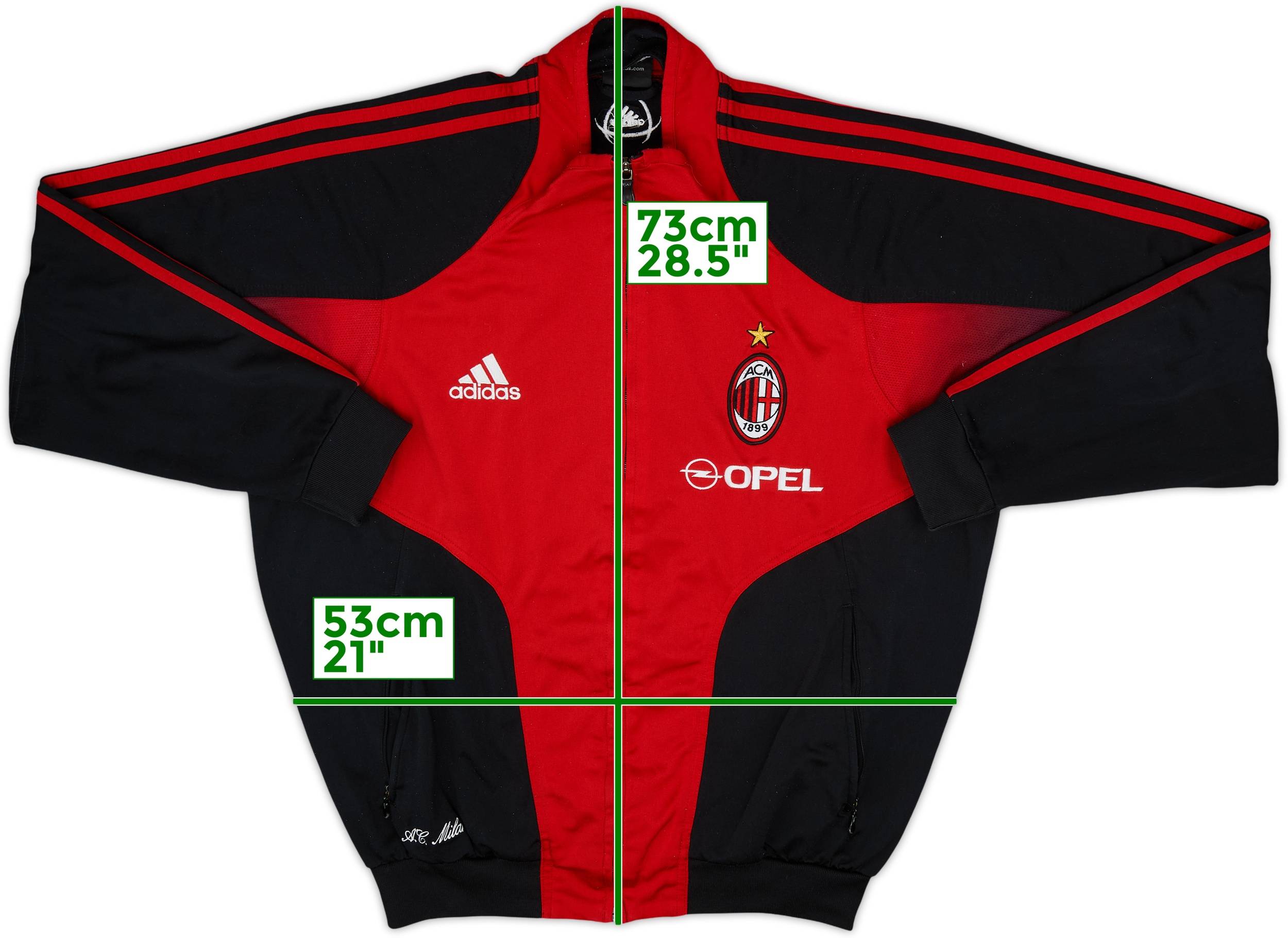 2004-05 AC Milan adidas Track Jacket - 7/10 - (M/L)