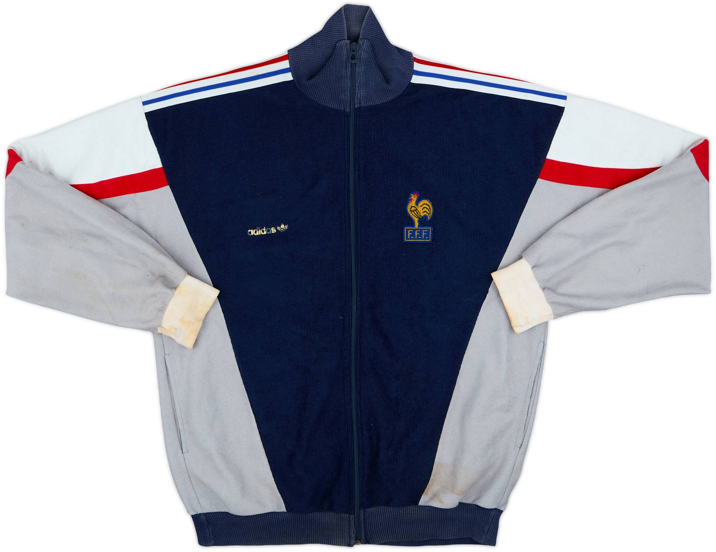 86”メキシコWM大会:adidas フランス代表 ジャケットフランス製品 1986-88 France adidas Track Jacket - 5/10 - (L)