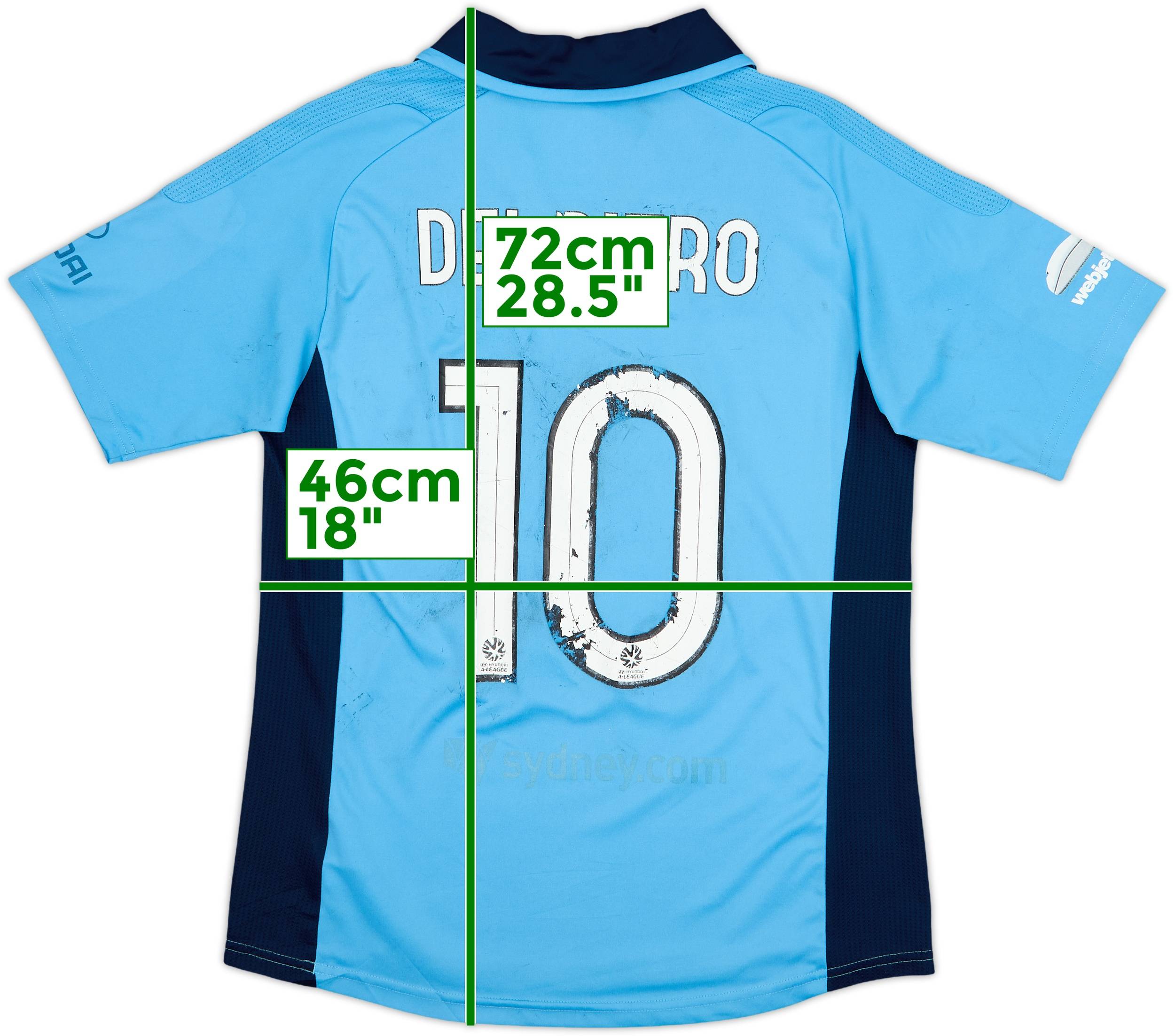 2012-13 Sydney FC Home Shirt Del Piero #10 - 4/10 - (M)