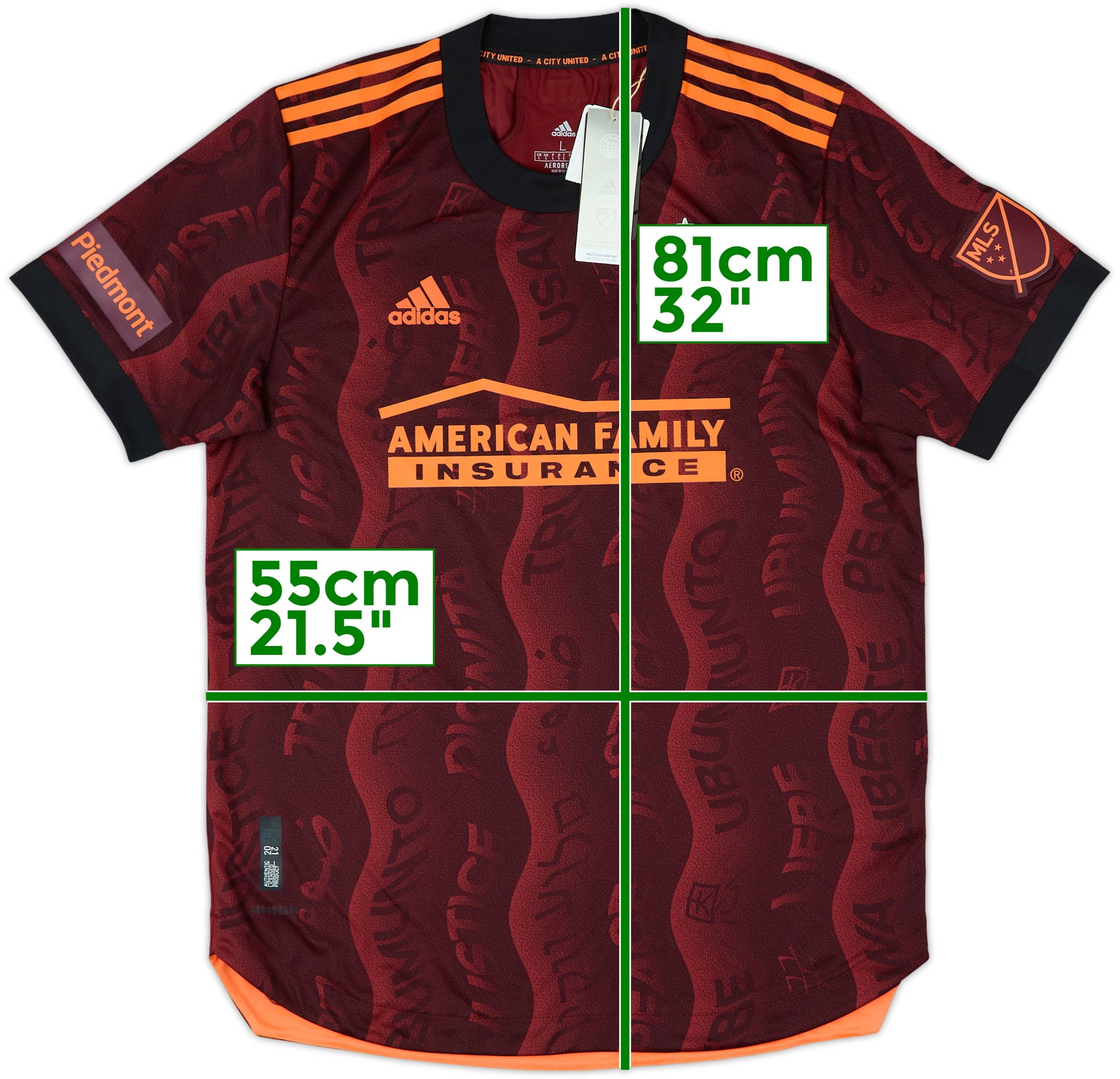 ブッタャープロダクツ　ATLAST FOOTBALL SHT アットラスト 2021 Atlanta Authentic Third Shirt (L)