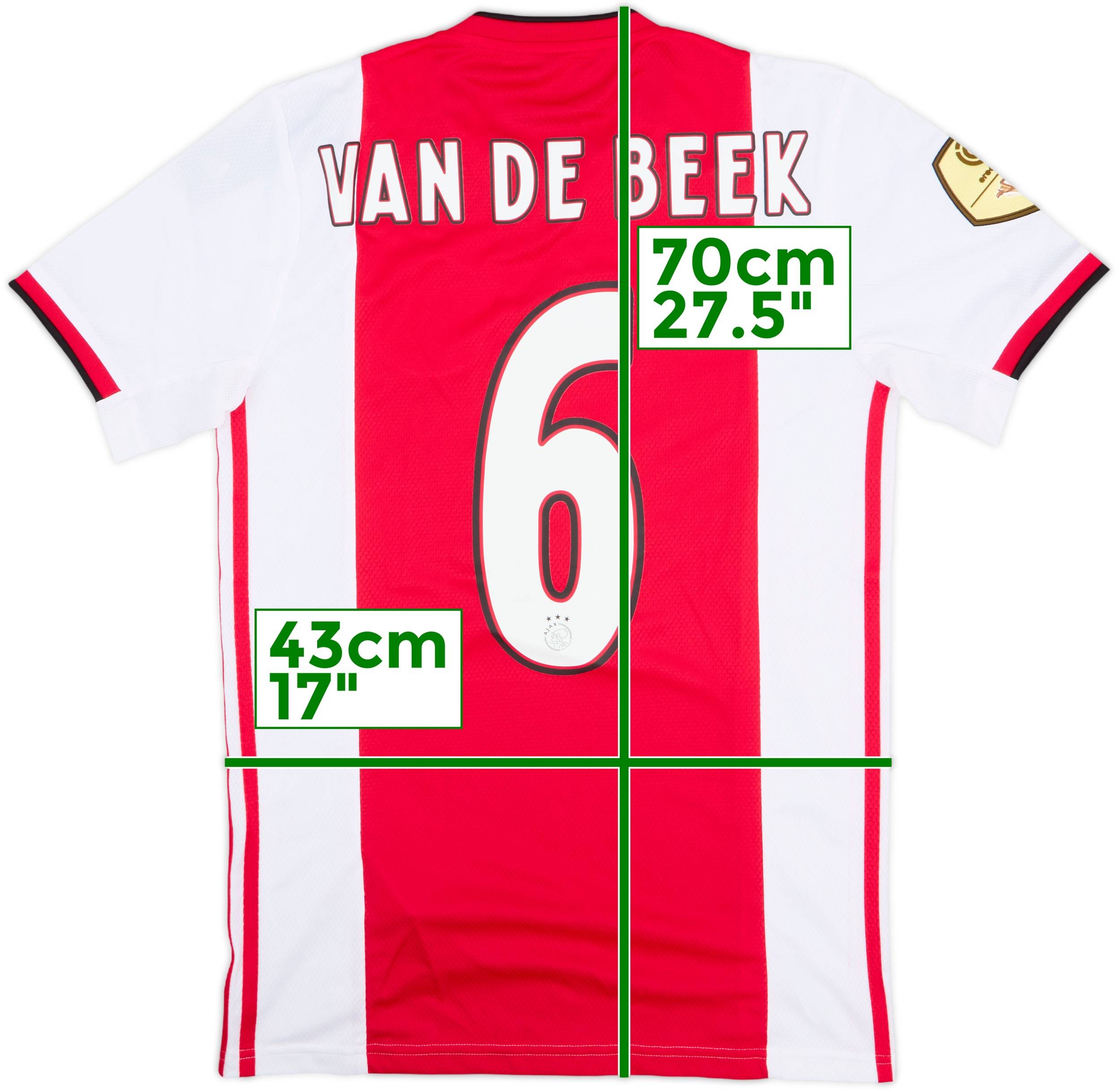 2019-20 Ajax Home Shirt van de Beek #6 (S)