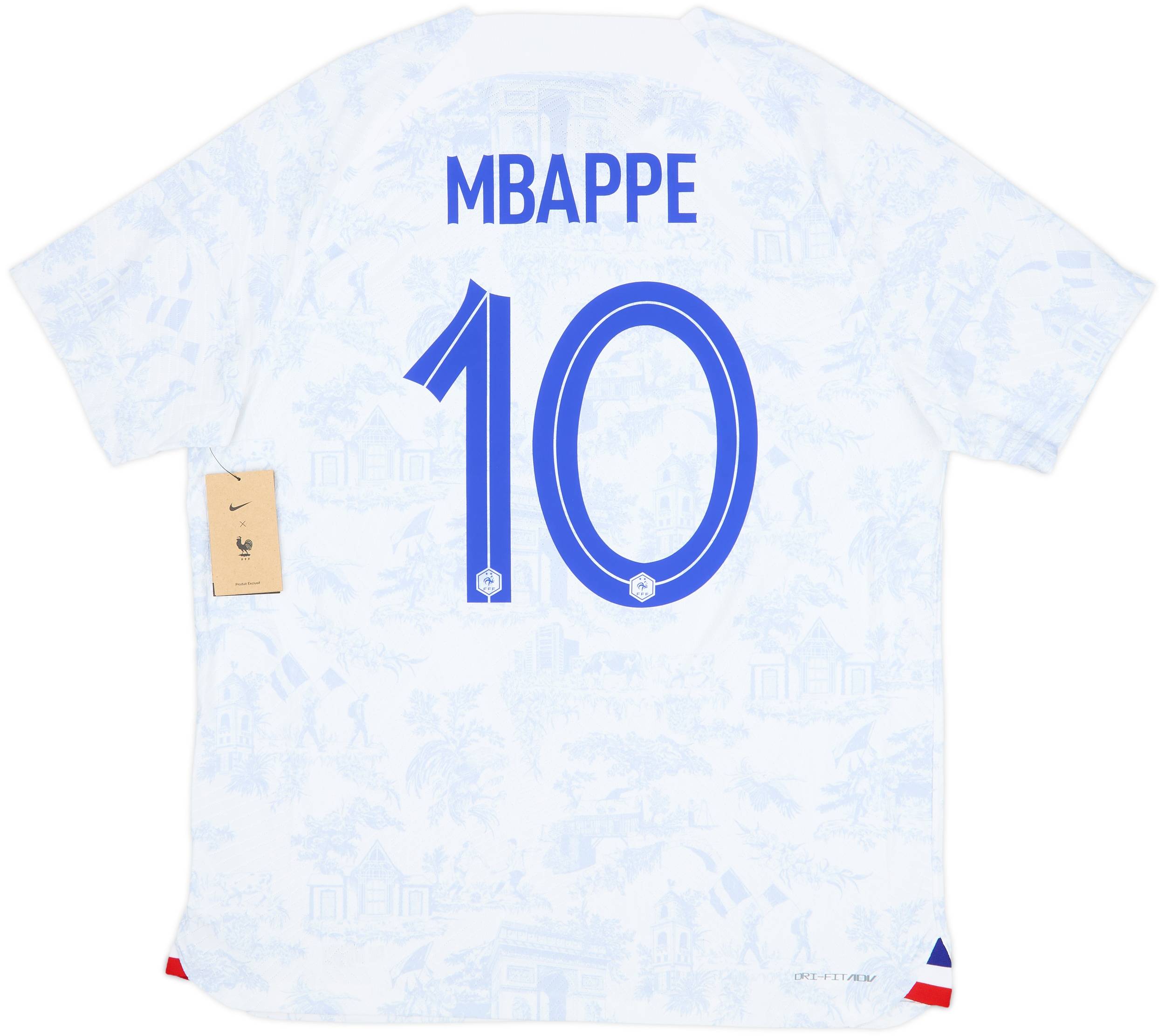 2022-23 France Authentic Away Shirt Mbappe #10 (XL)