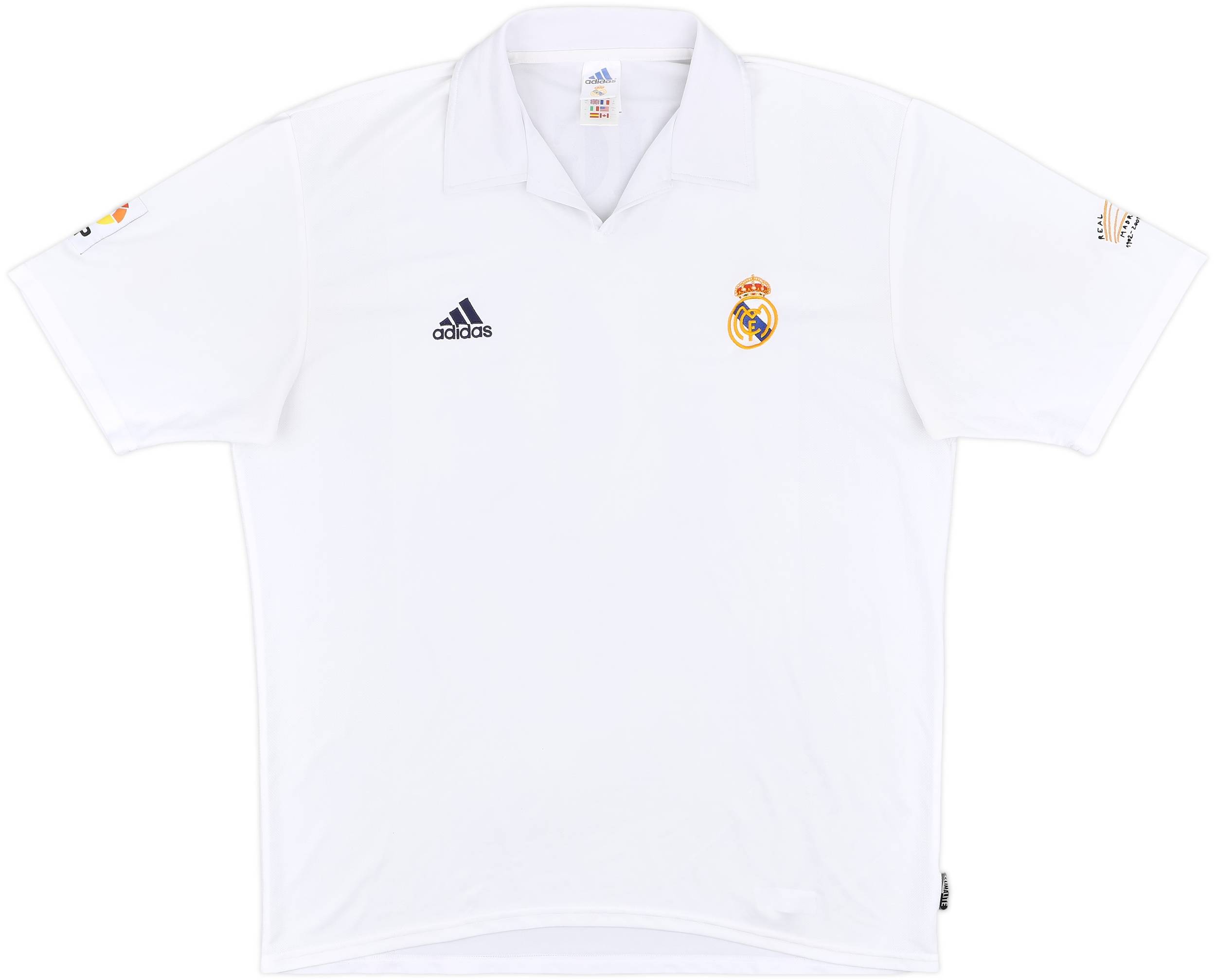2001-02 Real Madrid Centenary Home Shirt Figo #10 - 5/10 - (XL)
