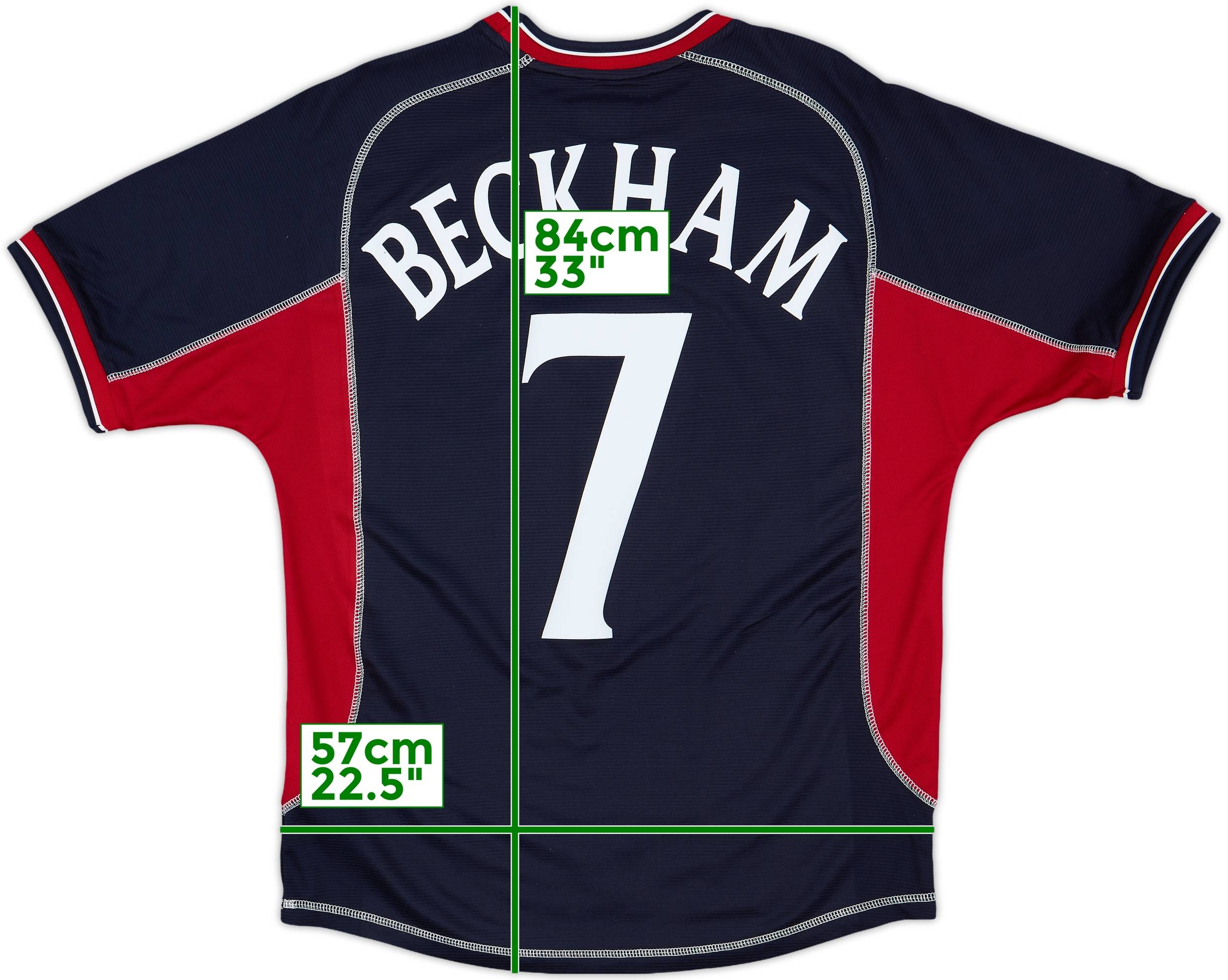 2000-01 Manchester United Third Shirt Beckham #7 - 8/10 - (M)