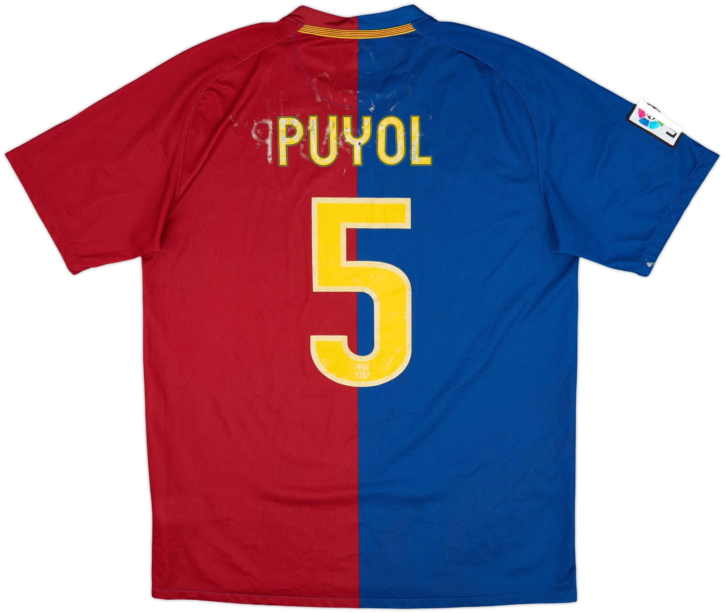 2008-09 Barcelona Home Shirt Puyol #5 - 4/10 - (L)
